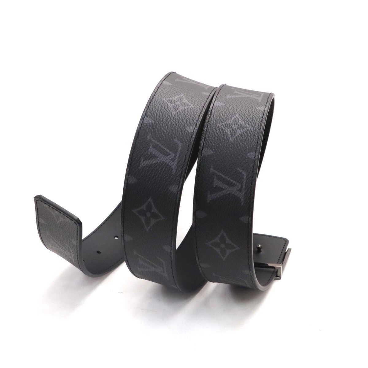 Louis Vuitton LV Men's Black Monogram Belt Size ONE SIZE - 4 Thumbnail