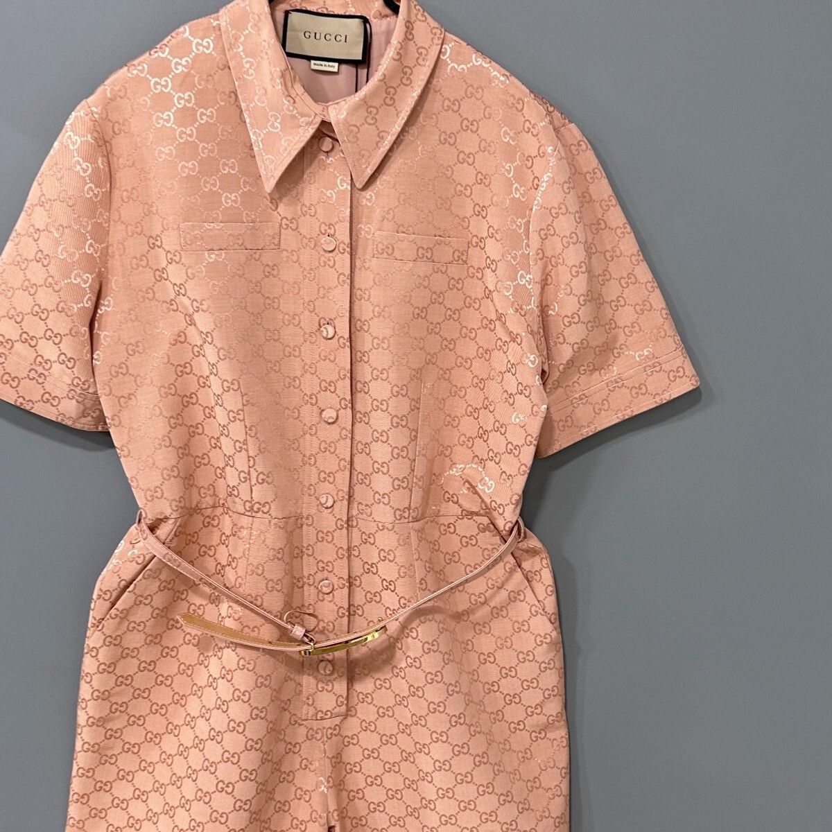 Gucci Gucci Pink GG Monogram Jumpsuit Size 42" / US 20 - 2 Thumbnail