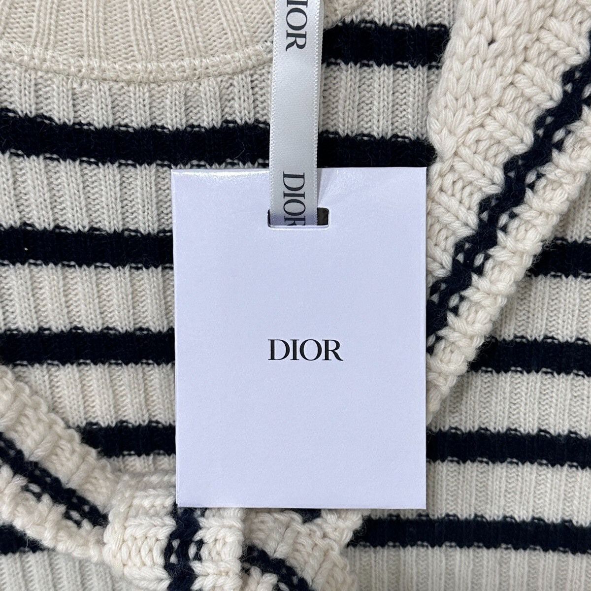 Dior Dior Black White Stripe Navy Collar Sweater Size XS / US 0-2 / IT 36-38 - 5 Thumbnail