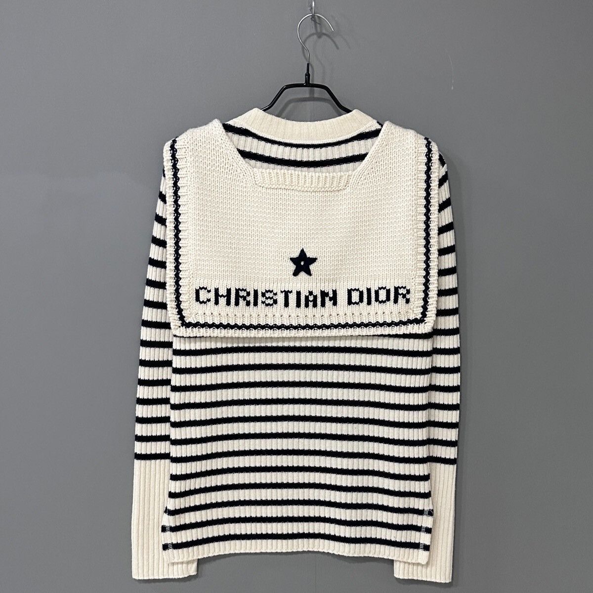 Dior Dior Black White Stripe Navy Collar Sweater Size XS / US 0-2 / IT 36-38 - 3 Thumbnail