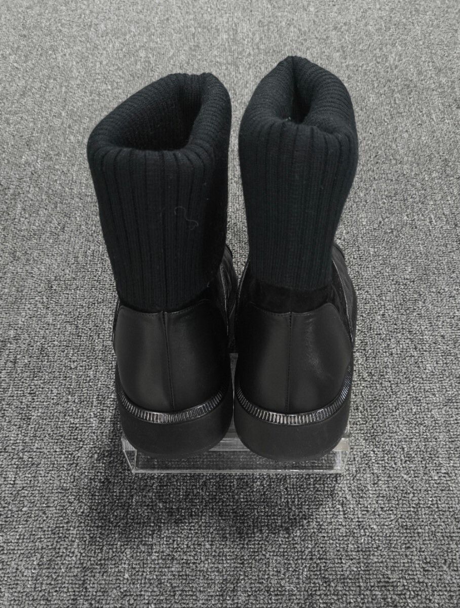 Chanel Chanel Black Leather Sock Boots Size US 6 / IT 36 - 4 Thumbnail