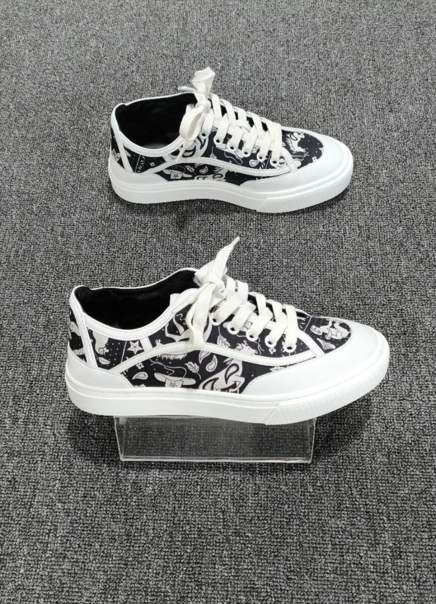 Hermes Hermes Get Black White Printed Sneakers Size US 5 / IT 35 - 3 Thumbnail