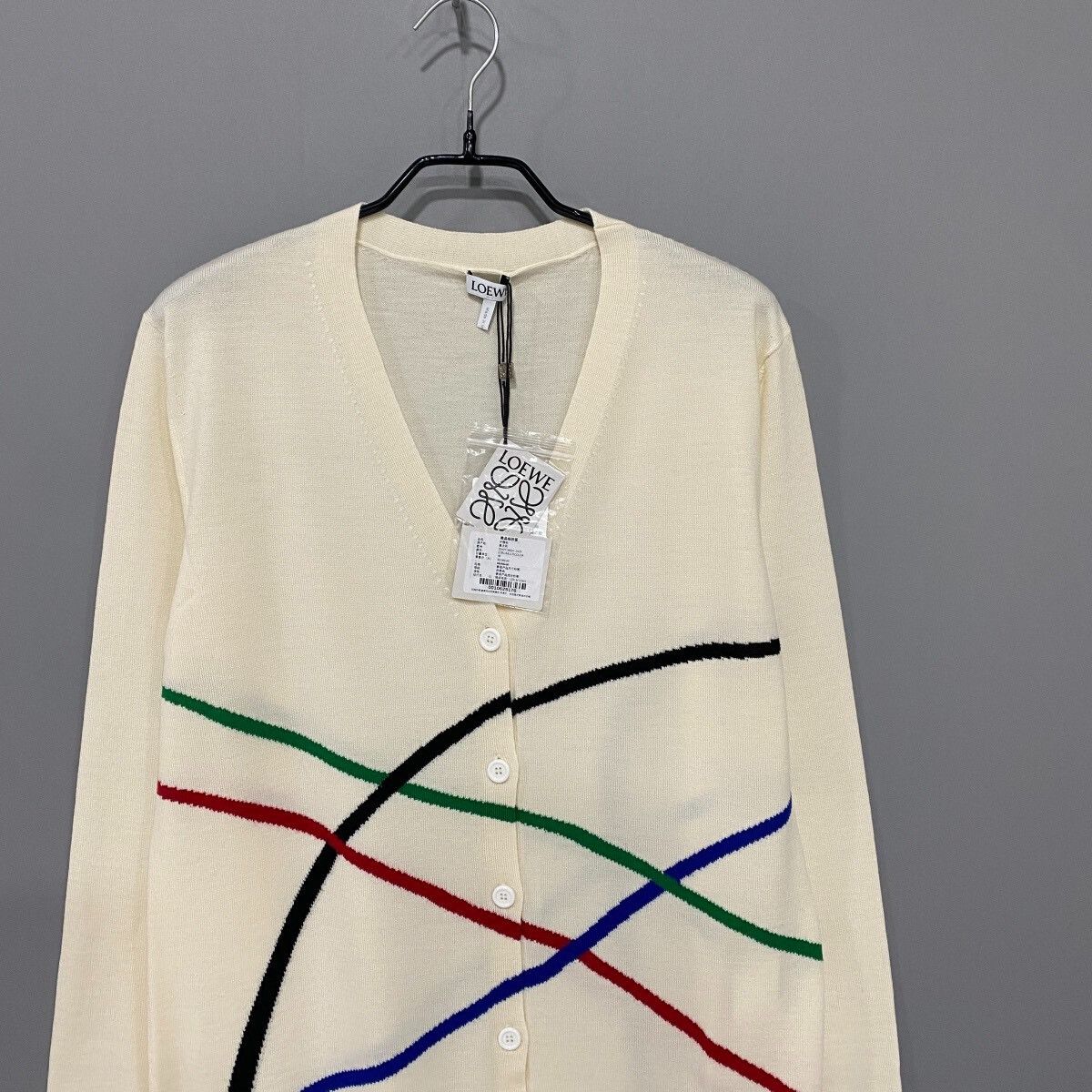 Loewe LOEWE Geometric Stripe Wool Cardigan Size M / US 6-8 / IT 42-44 - 2 Thumbnail