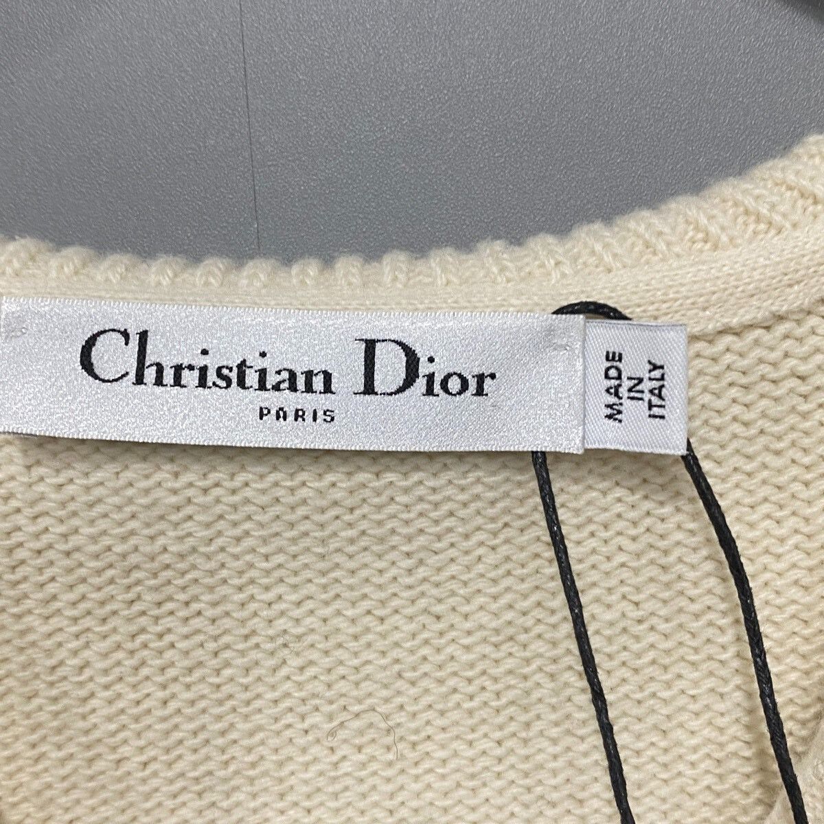 Dior Dior Navy Collar Striped Wool Sweater Size S / US 4 / IT 40 - 4 Thumbnail
