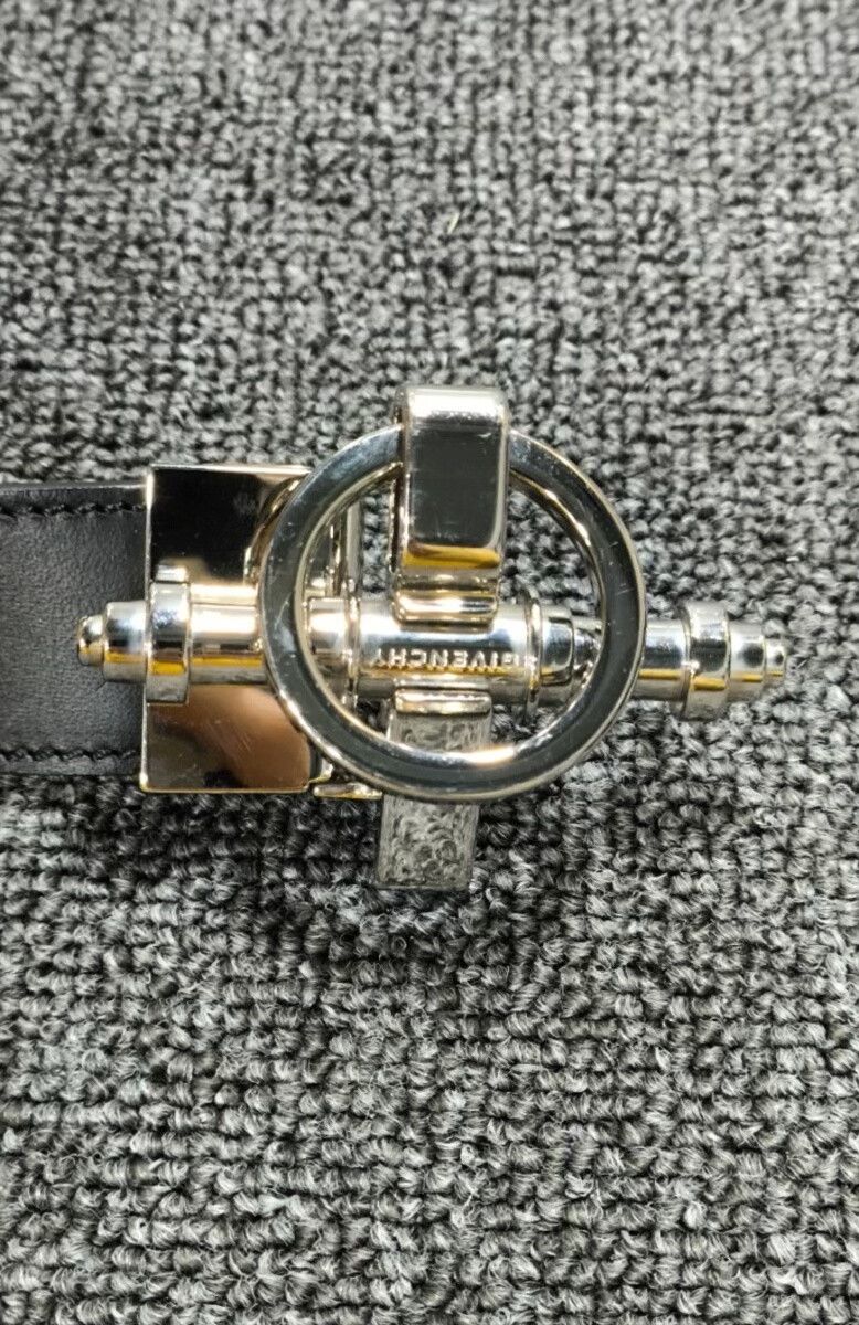 Givenchy Givenchy Silver Buckle Black Belt Size ONE SIZE - 3 Thumbnail