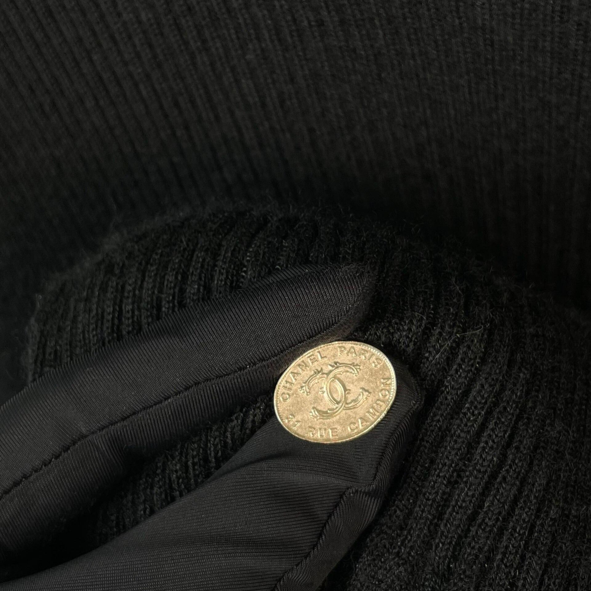 Chanel Chanel 21A Couture Black Ruffled Knit Dress Size XS / US 0-2 / IT 36-38 - 5 Thumbnail