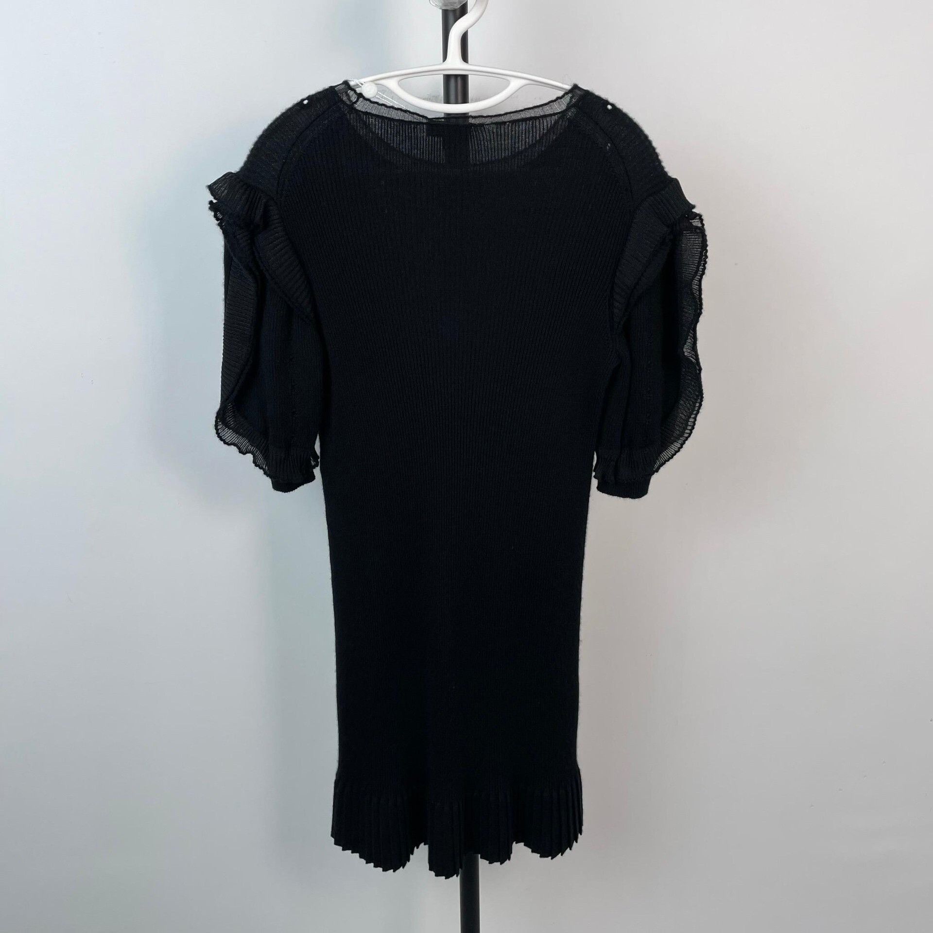 Chanel Chanel 21A Couture Black Ruffled Knit Dress Size XS / US 0-2 / IT 36-38 - 2 Thumbnail