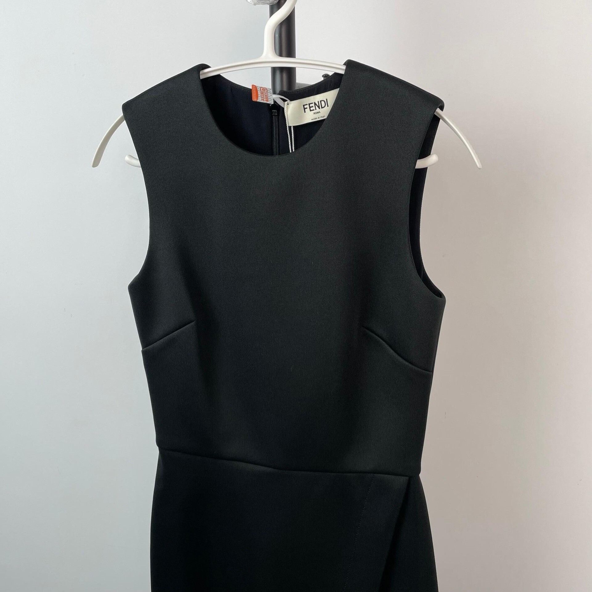 Fendi Fendi Black Silk Sleeveless Hem Split Dress Size XS / US 0-2 / IT 36-38 - 2 Thumbnail