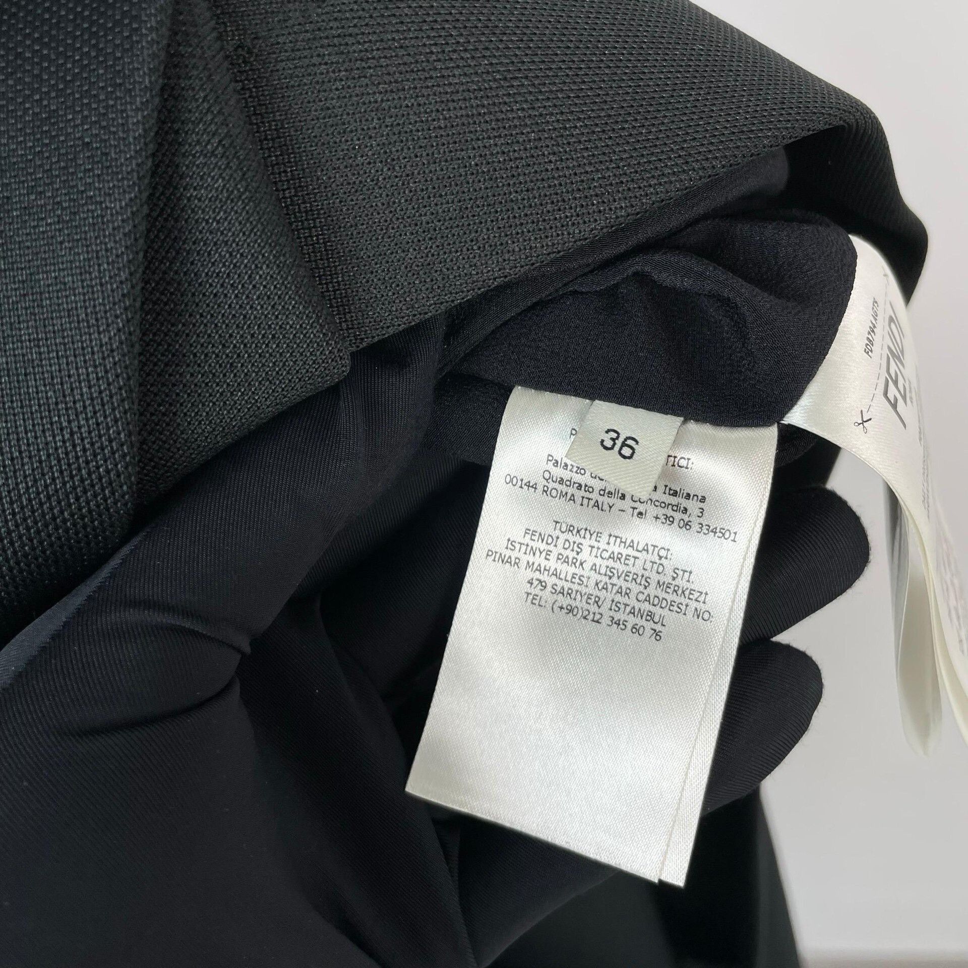Fendi Fendi Black Silk Sleeveless Hem Split Dress Size XS / US 0-2 / IT 36-38 - 7 Thumbnail