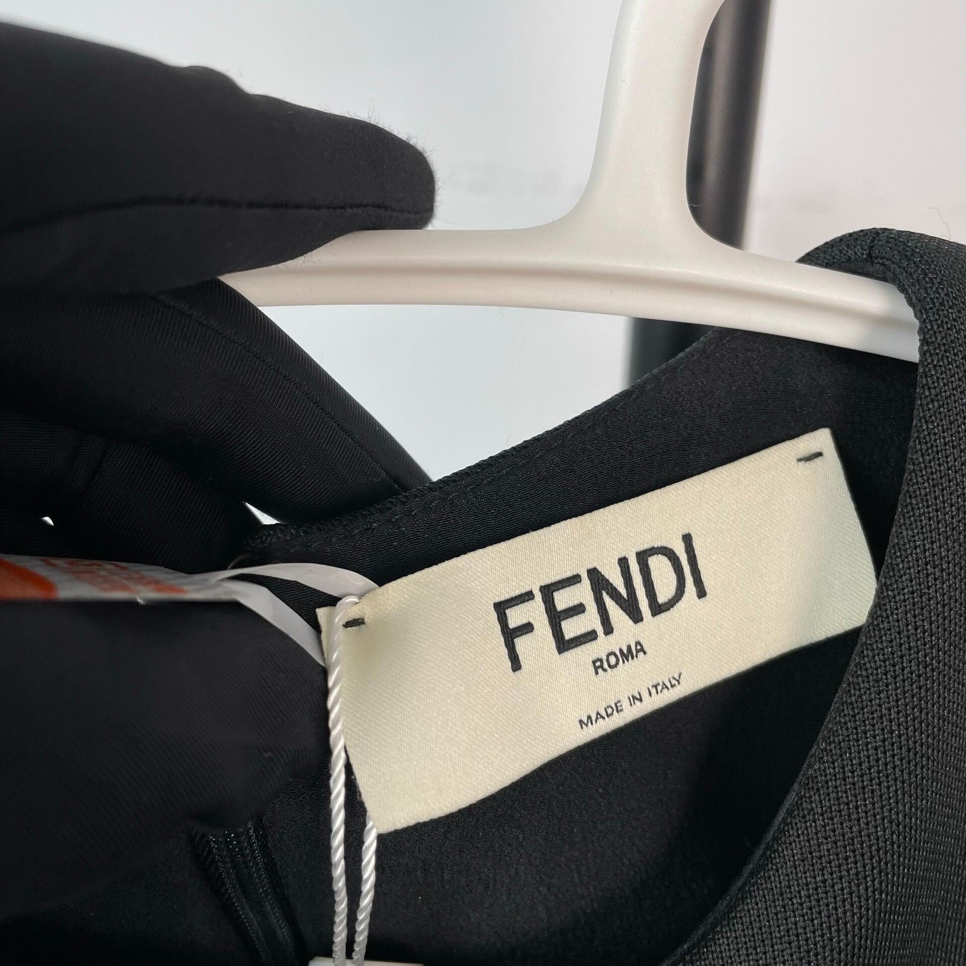 Fendi Fendi Black Silk Sleeveless Hem Split Dress Size XS / US 0-2 / IT 36-38 - 8 Thumbnail