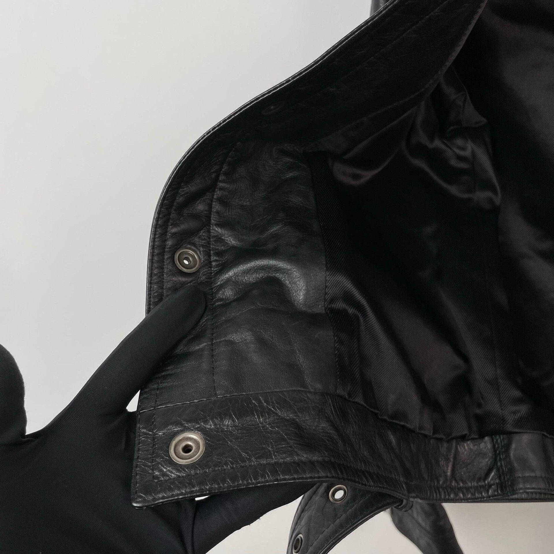Yves Saint Laurent YSL Black Biker Leather Jacket Size XS / US 0-2 / IT 36-38 - 6 Thumbnail