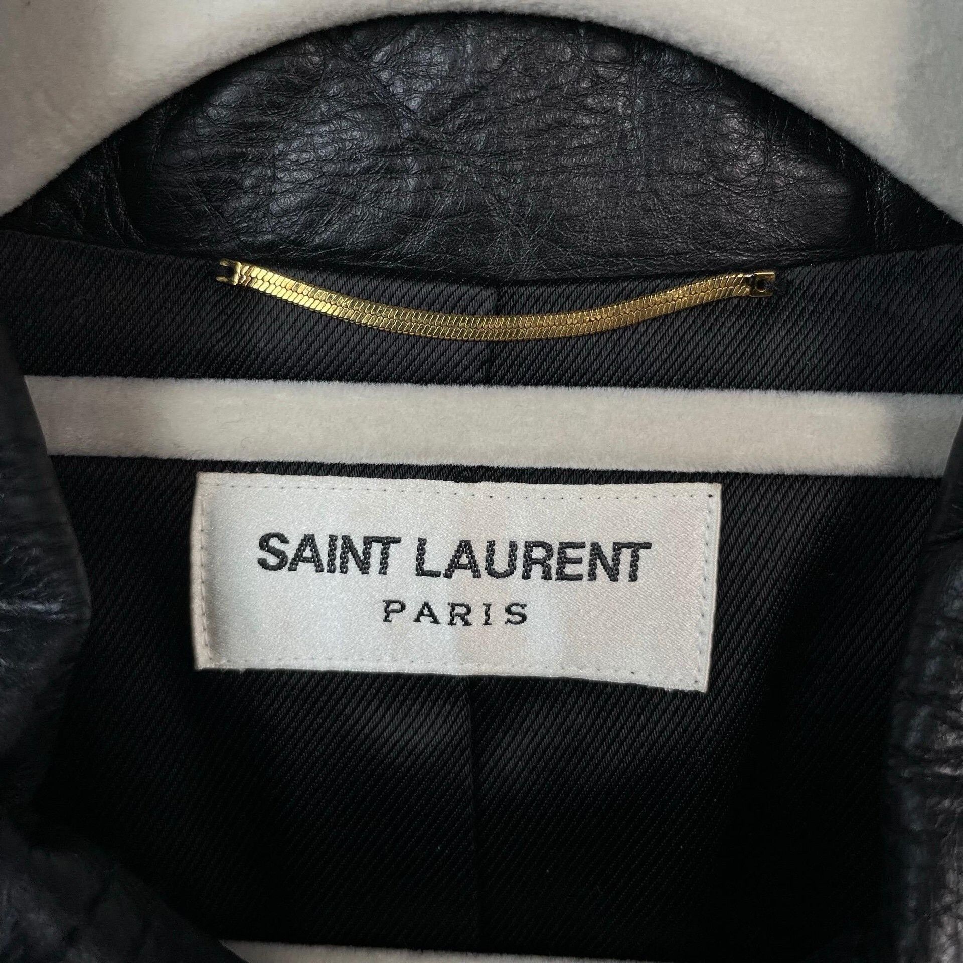 Yves Saint Laurent YSL Black Biker Leather Jacket Size XS / US 0-2 / IT 36-38 - 7 Thumbnail