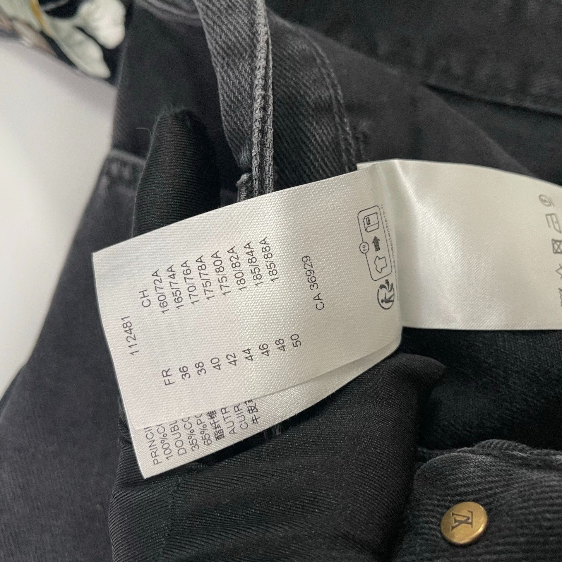 Louis Vuitton LV SS24 Black Monogram Distressed Jeans 36 Size US 36 / EU 52 - 5 Thumbnail