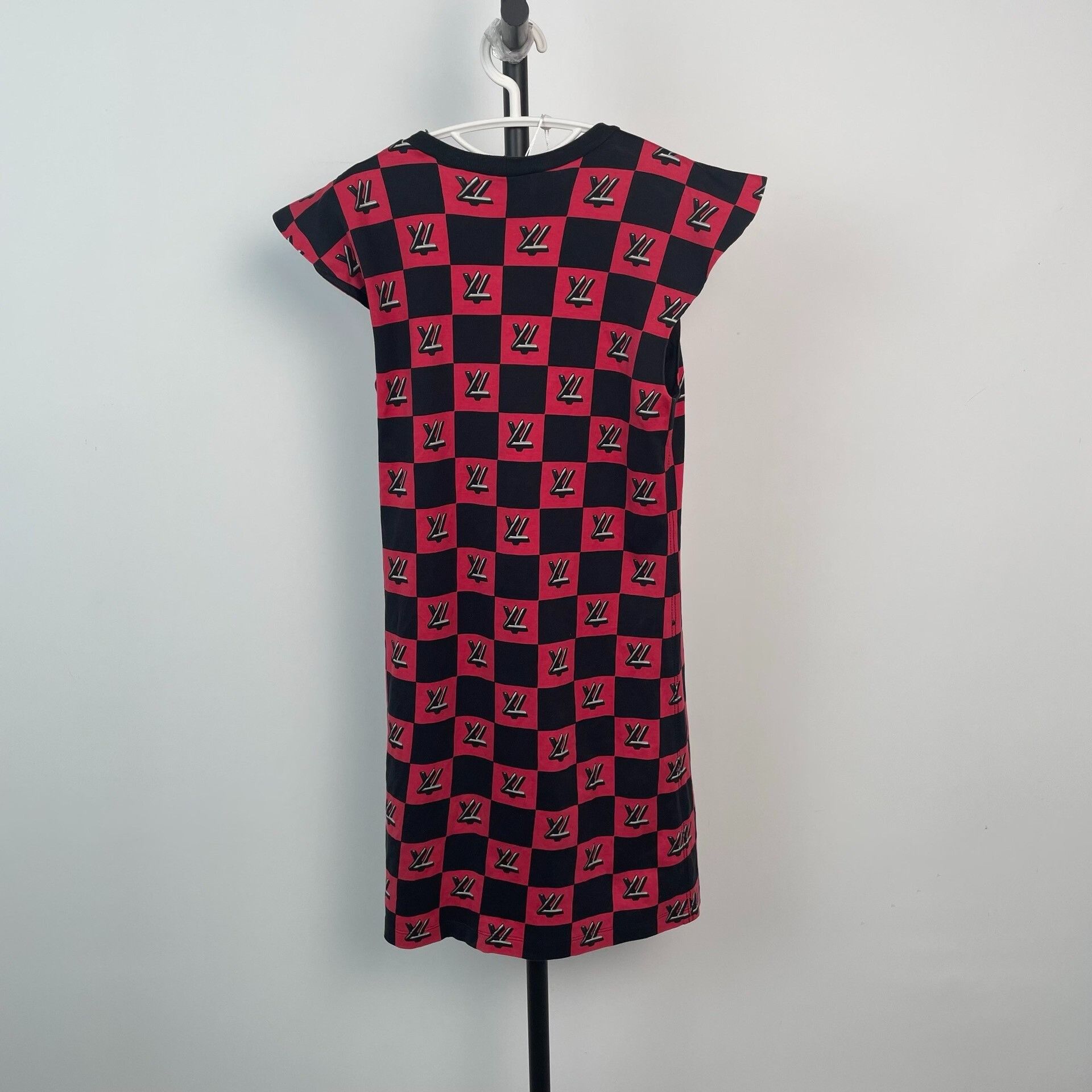 Louis Vuitton Louis Vuitton Black Red Check Short Sleeve Dress Size M / US 6-8 / IT 42-44 - 2 Thumbnail