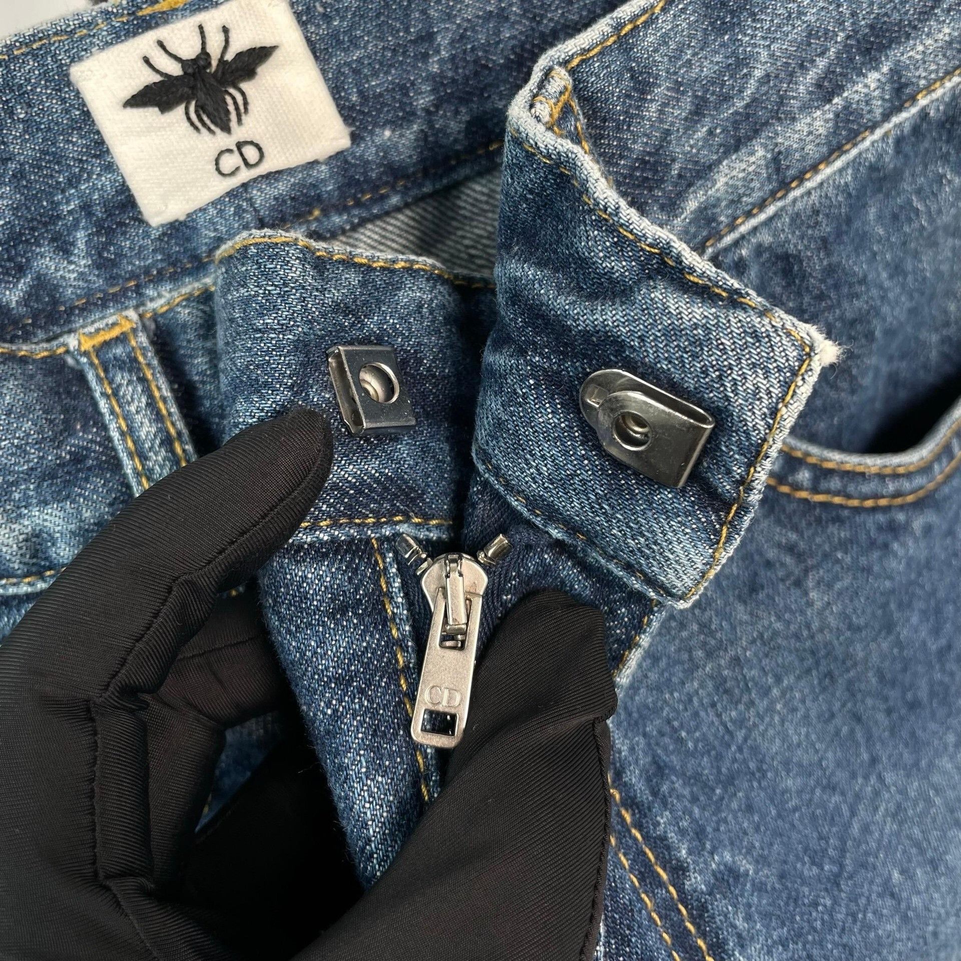 Dior Vintage Washed Blue Straight-Leg Jeans