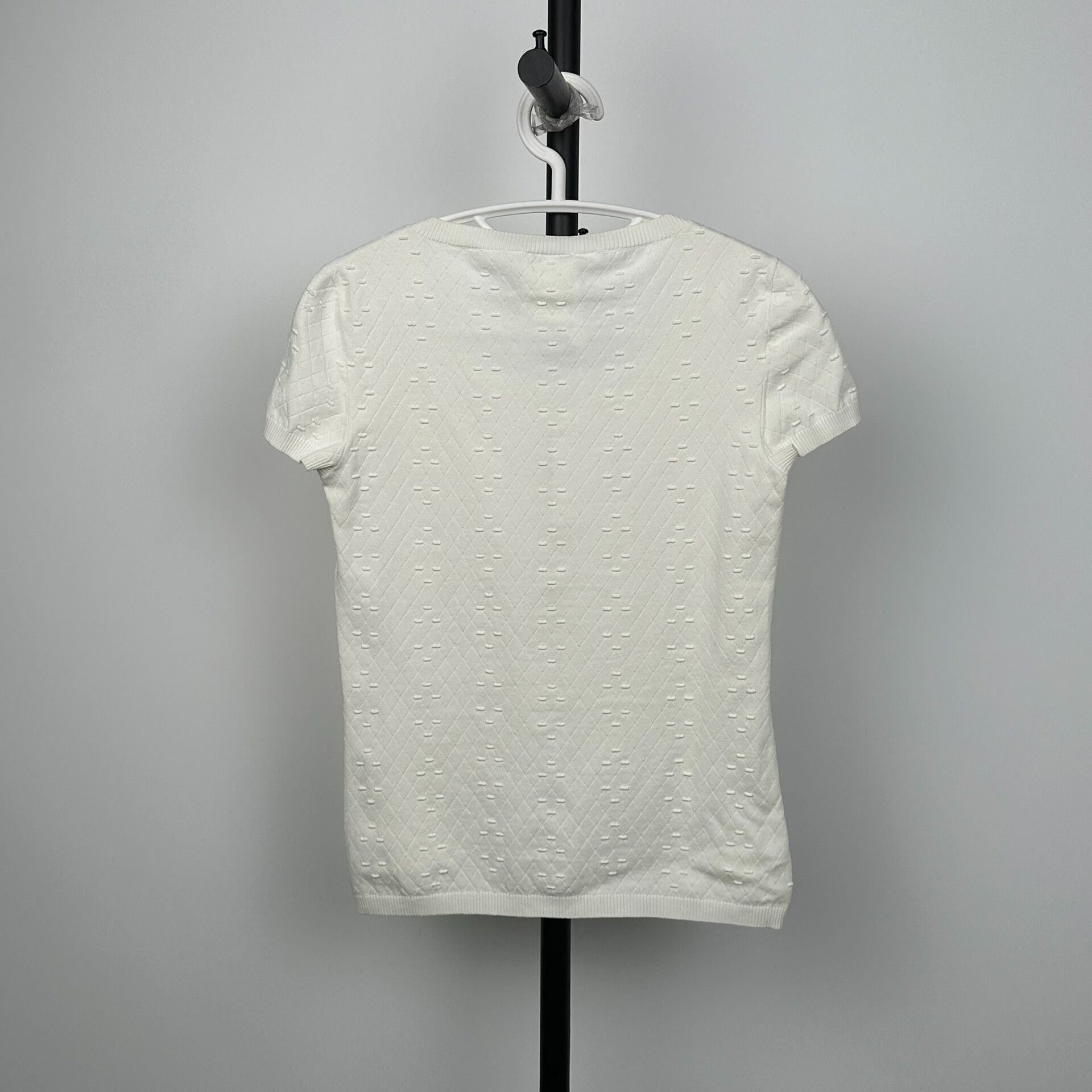 Chanel Chanel White Square Neck Jacquard Top 34 Size XXS / US 00 / IT 34 - 2 Thumbnail