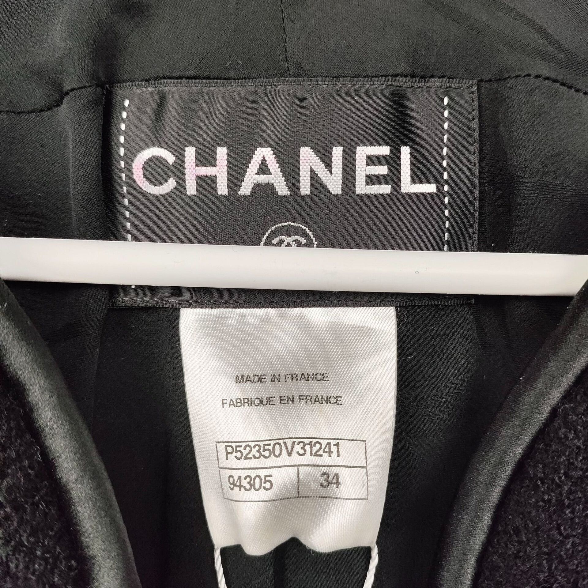 Chanel Chanel 15B Black Silk Lining Jacket Size XXS / US 00 / IT 34 - 3 Thumbnail