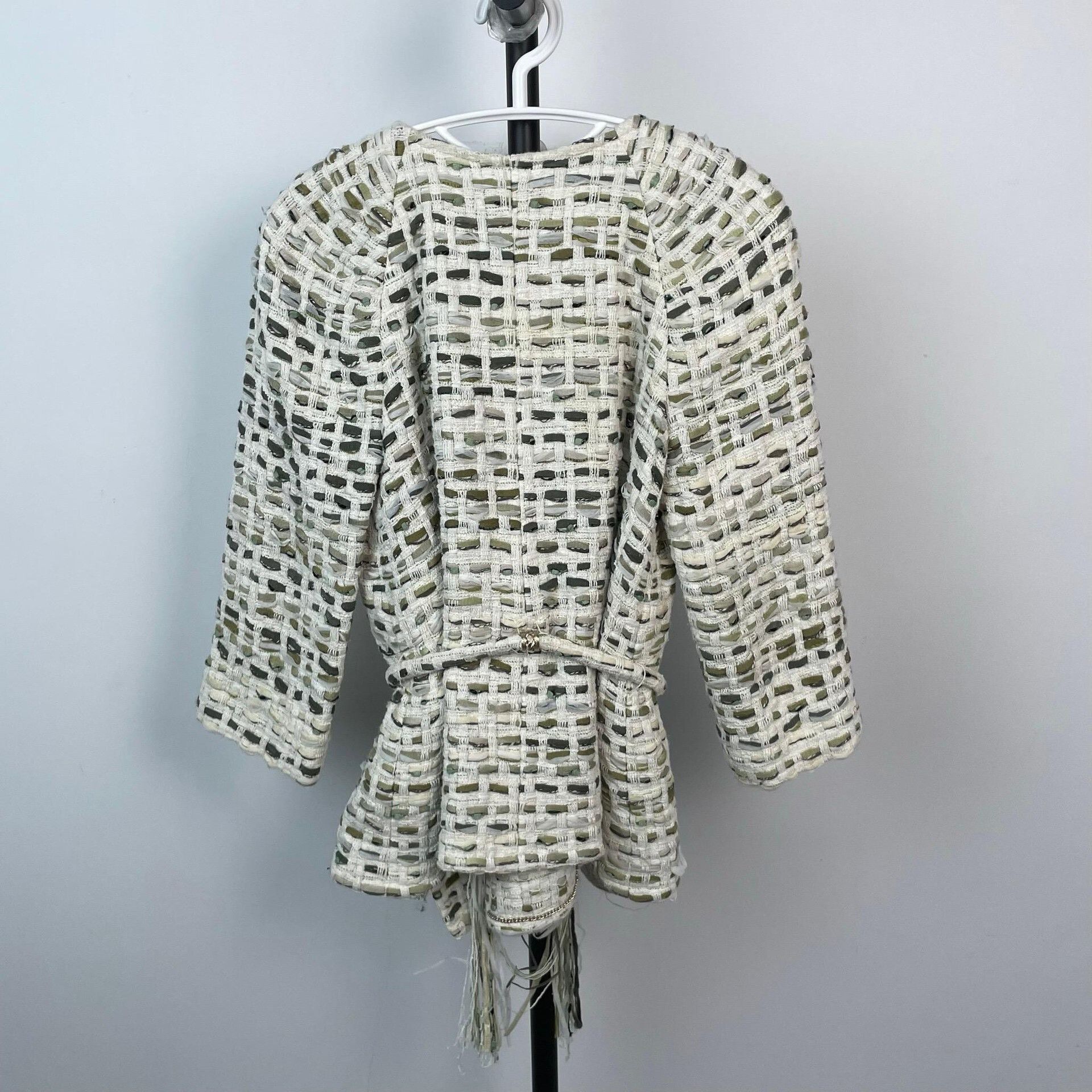 Chanel Chanel Greek Collection Yellow-Green Knit Robe Coat Size XXS / US 00 / IT 34 - 2 Thumbnail