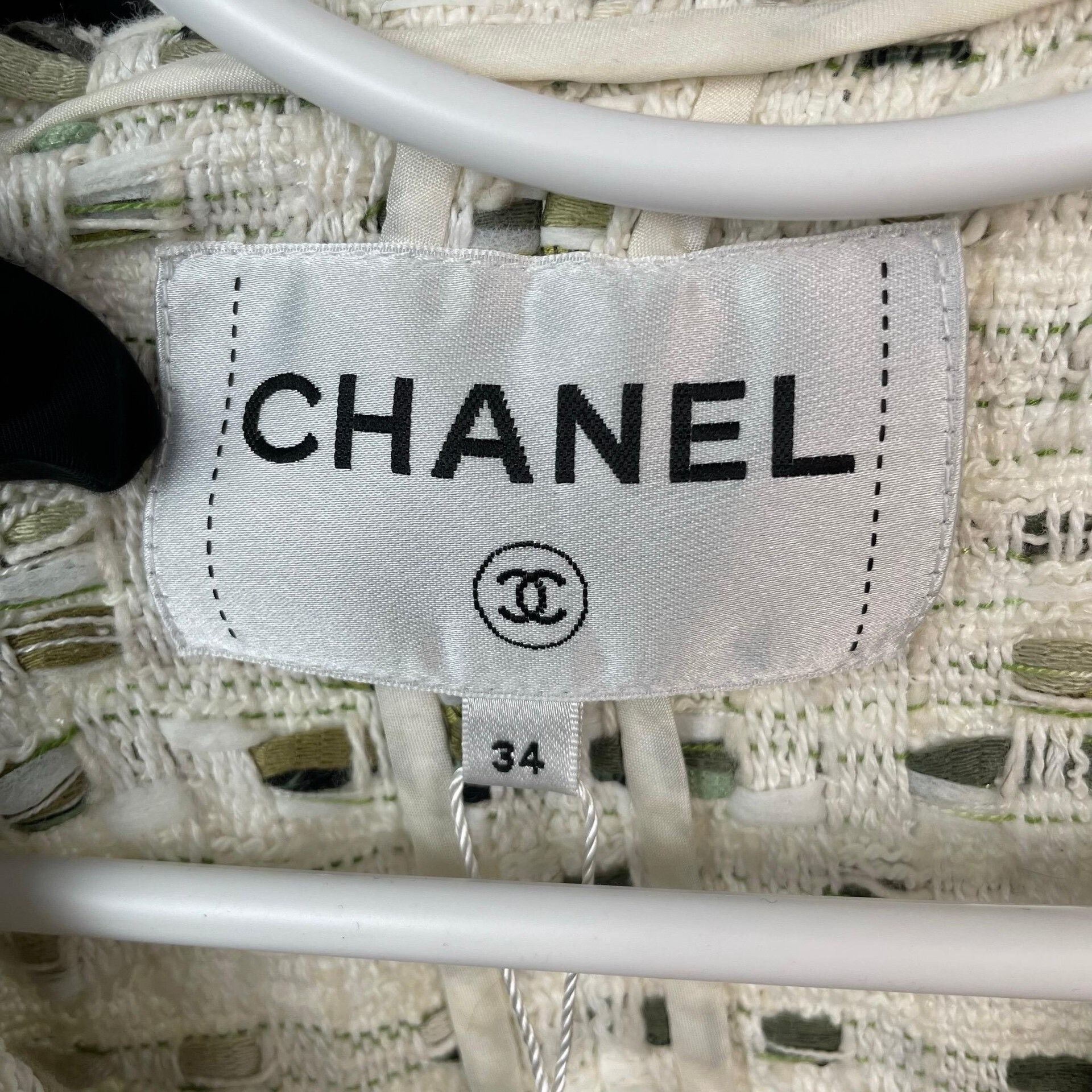 Chanel Chanel Greek Collection Yellow-Green Knit Robe Coat Size XXS / US 00 / IT 34 - 5 Thumbnail