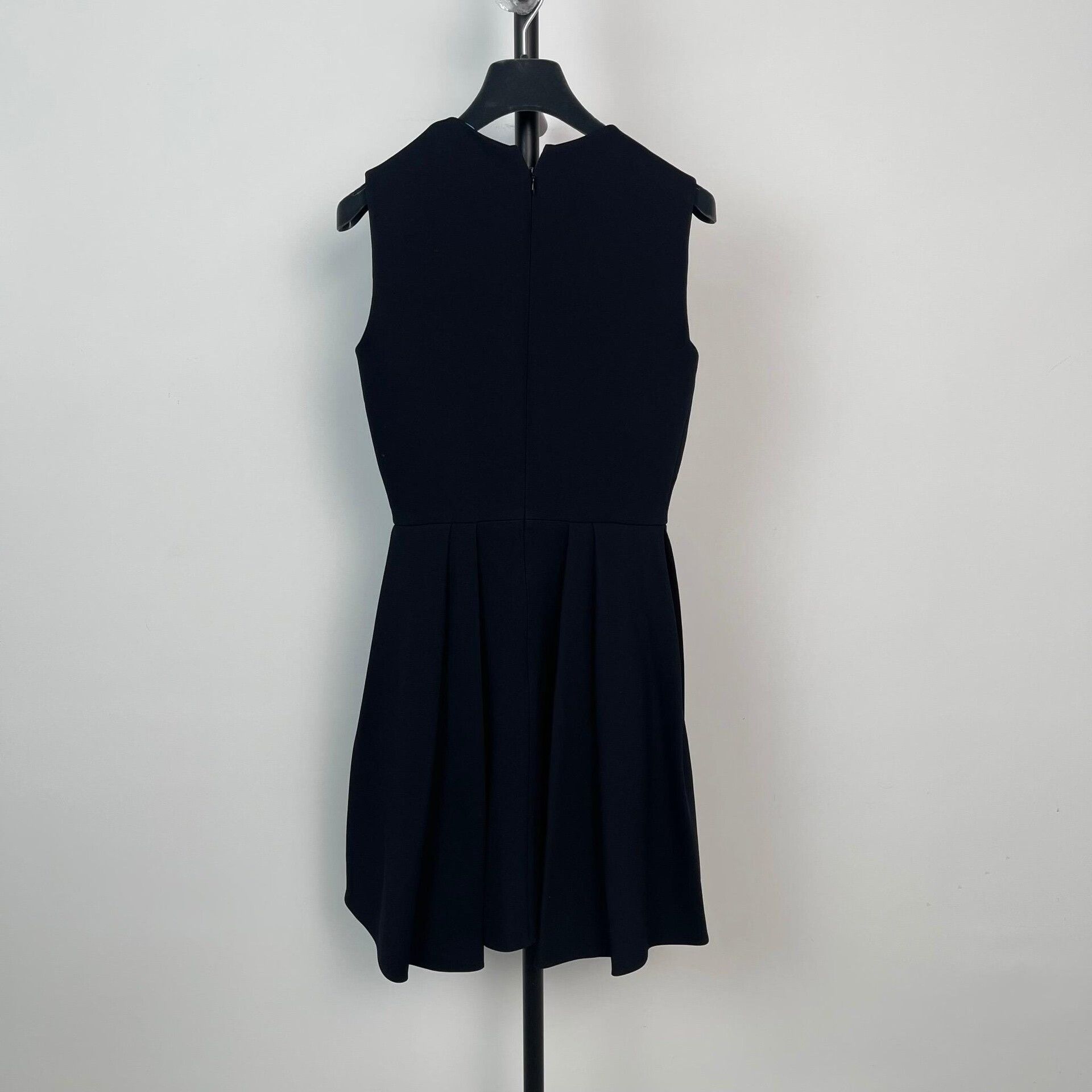 Dior Classic Black Structured Silk-Wool Princess Dress