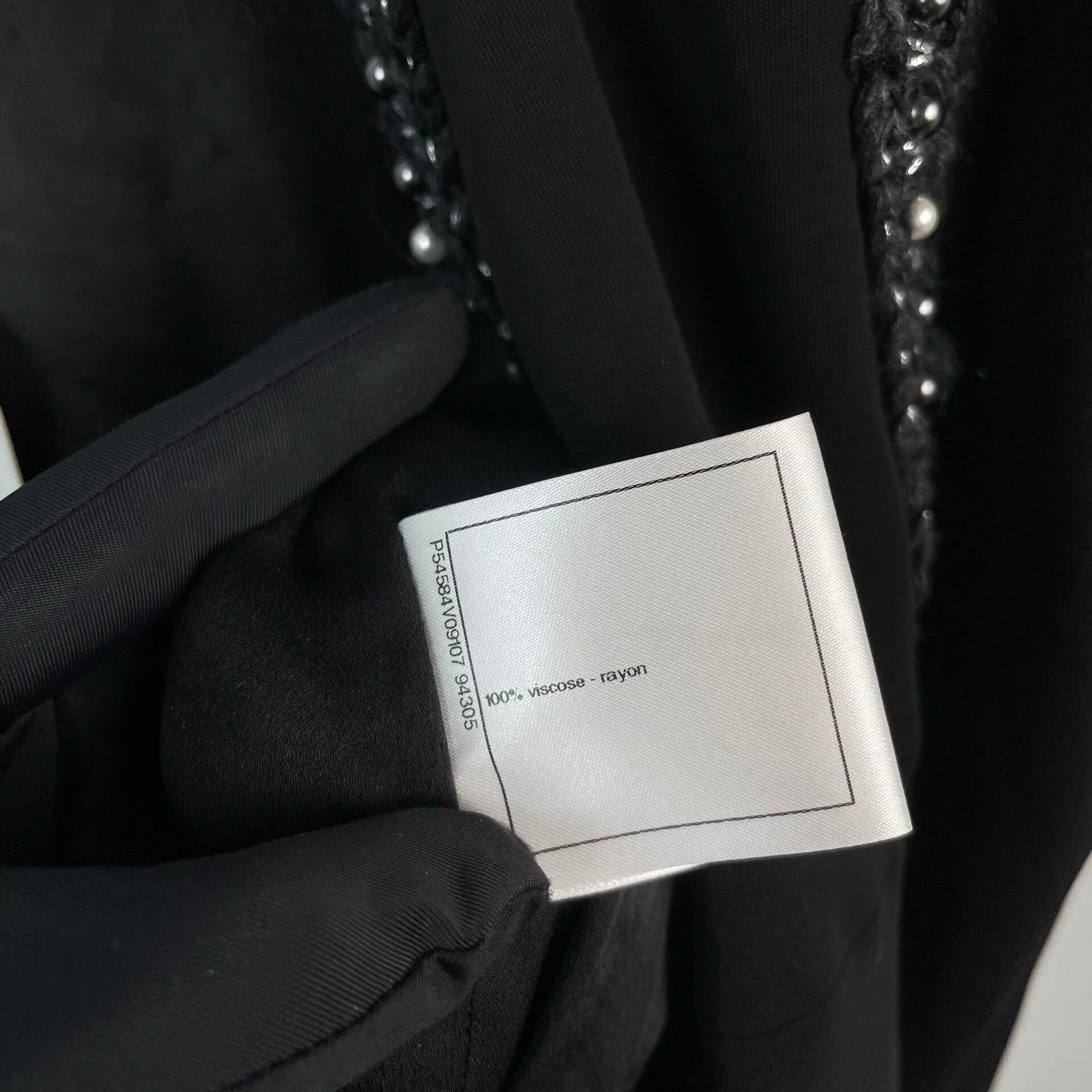 Chanel Chanel Black Silver Trim Silk Shirt Coat Size S / US 4 / IT 40 - 9 Thumbnail