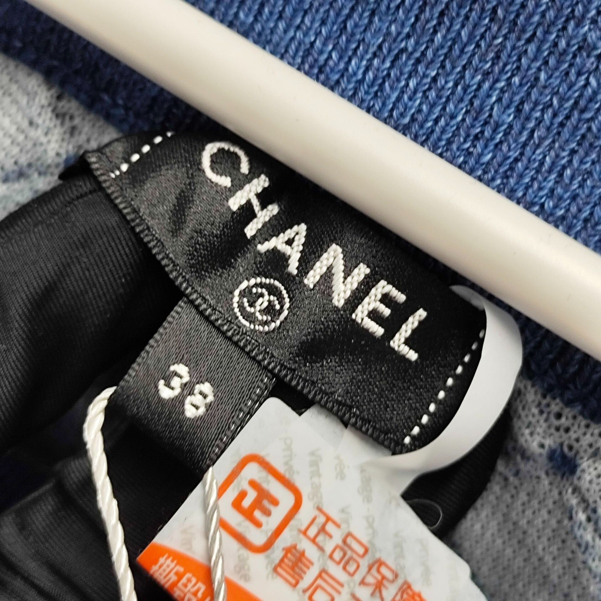 Chanel Chanel Blue CC Quilted Polka Dot Skirt Size 38" / US 16 / IT 52 - 5 Thumbnail