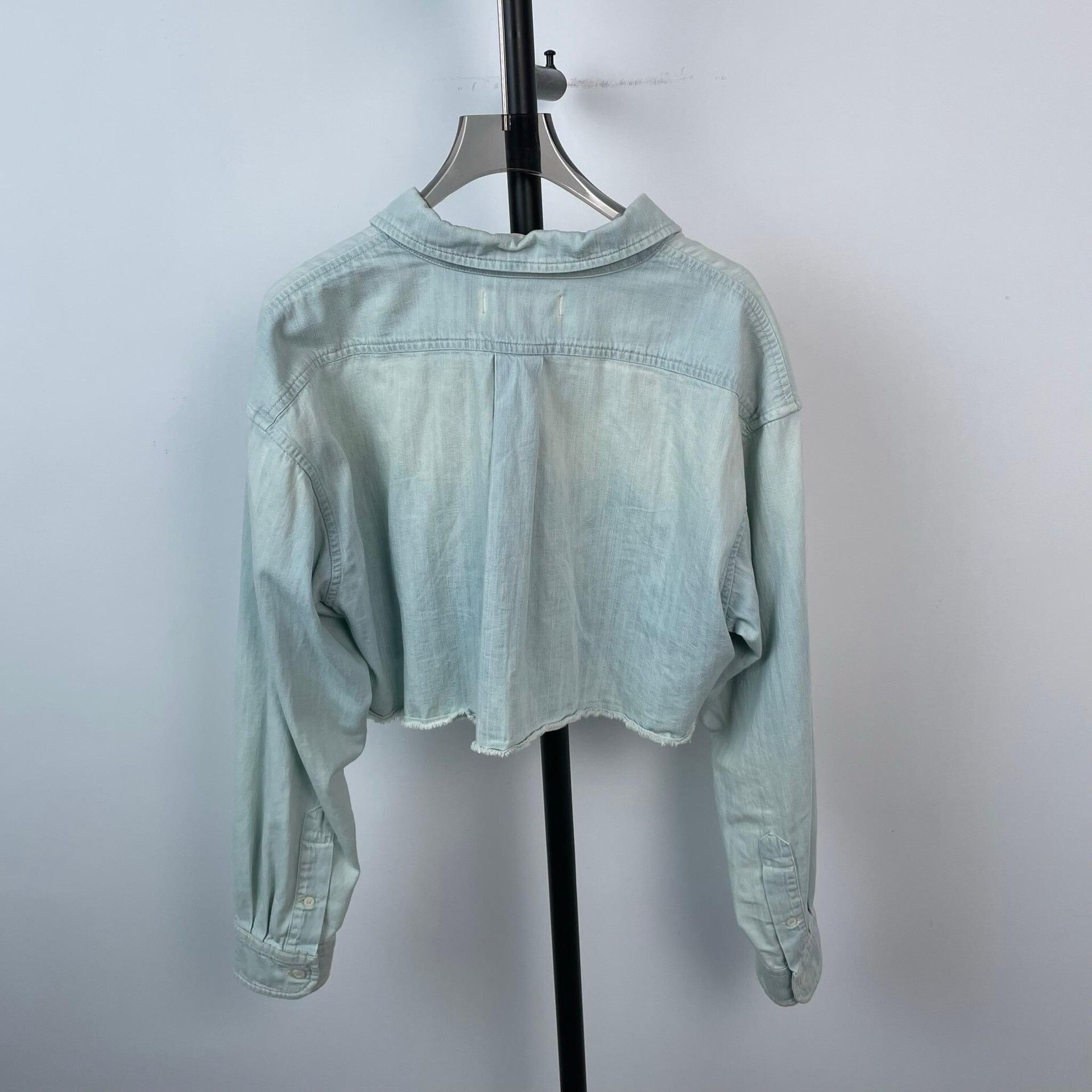 Miu Miu MiuMiu Light Blue Gradient Denim Shirt Size S / US 4 / IT 40 - 2 Thumbnail