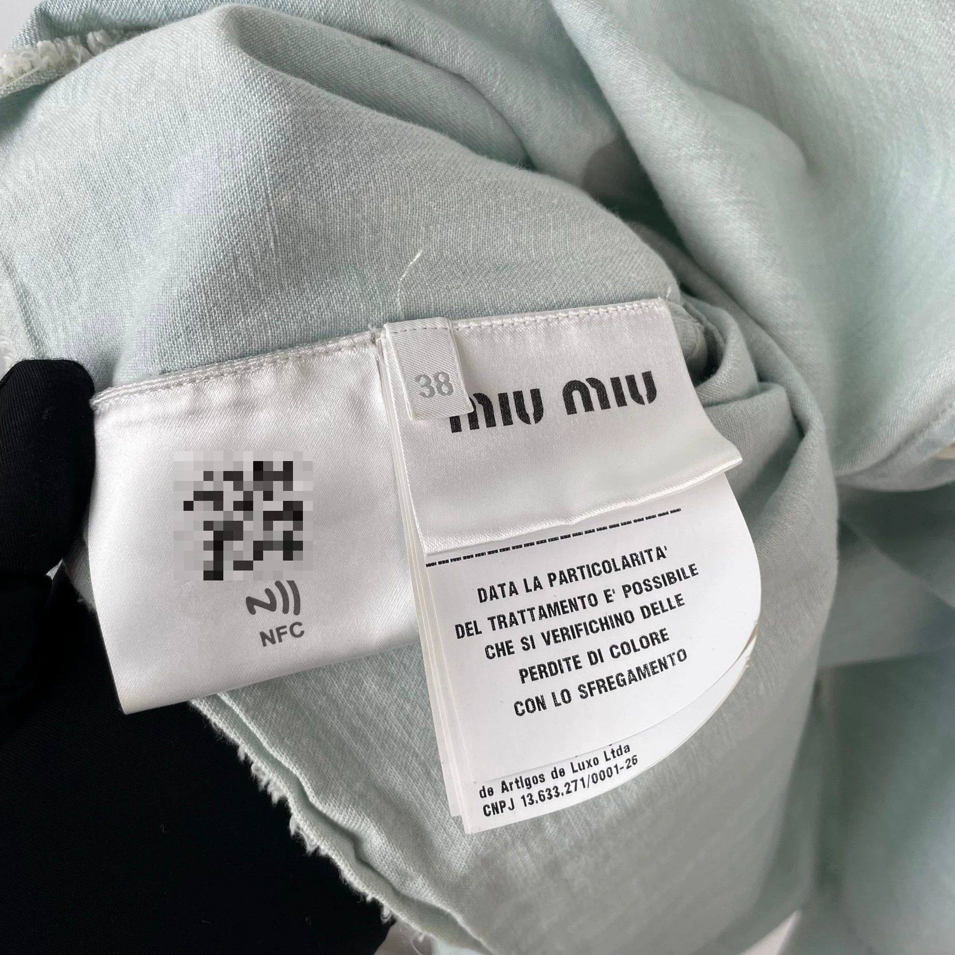 Miu Miu MiuMiu Light Blue Gradient Denim Shirt Size S / US 4 / IT 40 - 5 Thumbnail