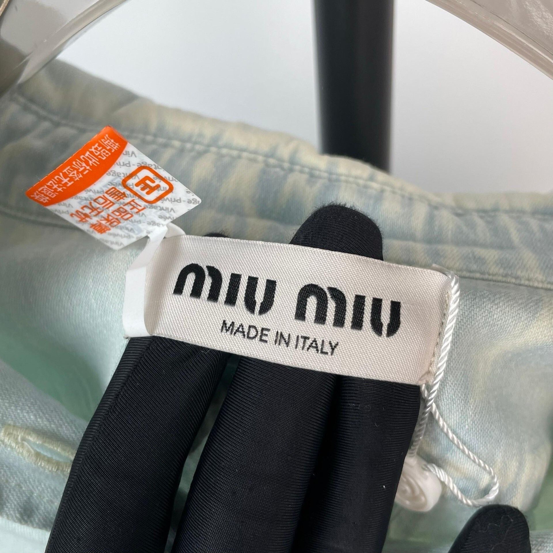 Miu Miu MiuMiu Light Blue Gradient Denim Shirt Size S / US 4 / IT 40 - 4 Thumbnail