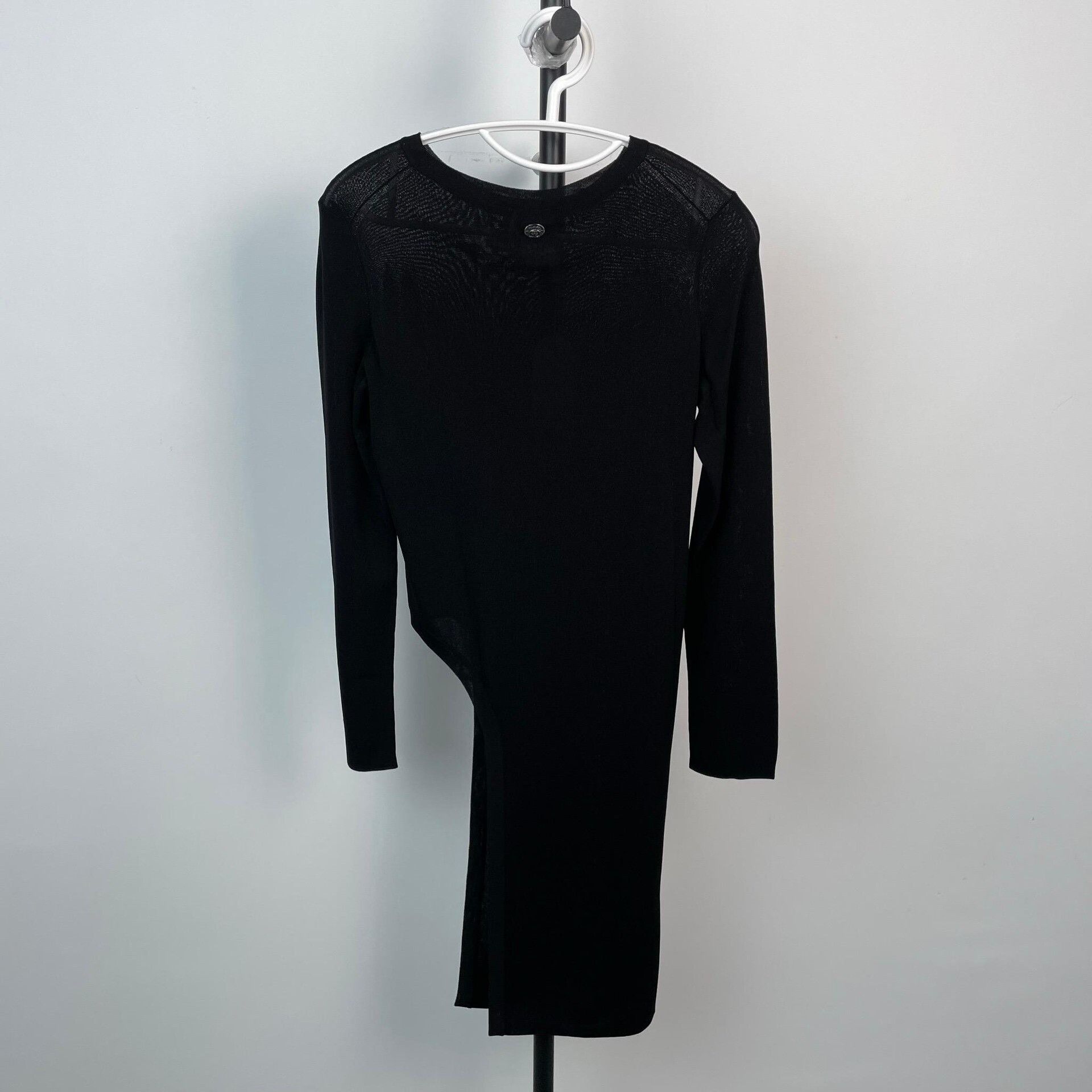 Chanel Chanel Black Irregular Knit Dress Size S / US 4 / IT 40 - 2 Thumbnail