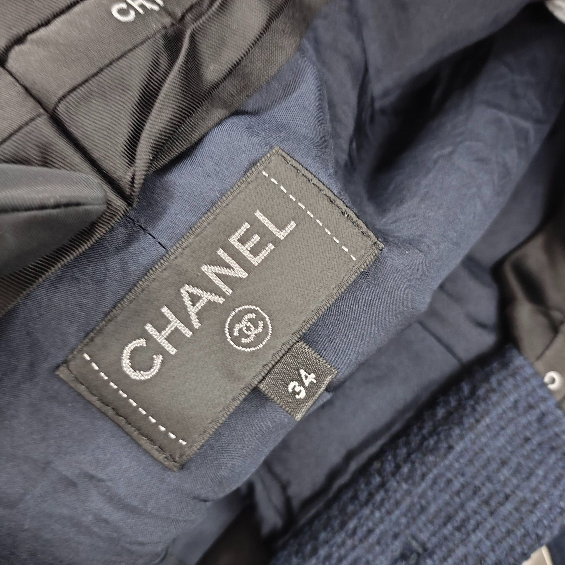 Chanel Chanel Spring Summer 2021 Deep Blue Tweed Pants 34 Size 34" / US 12 / IT 48 - 4 Thumbnail
