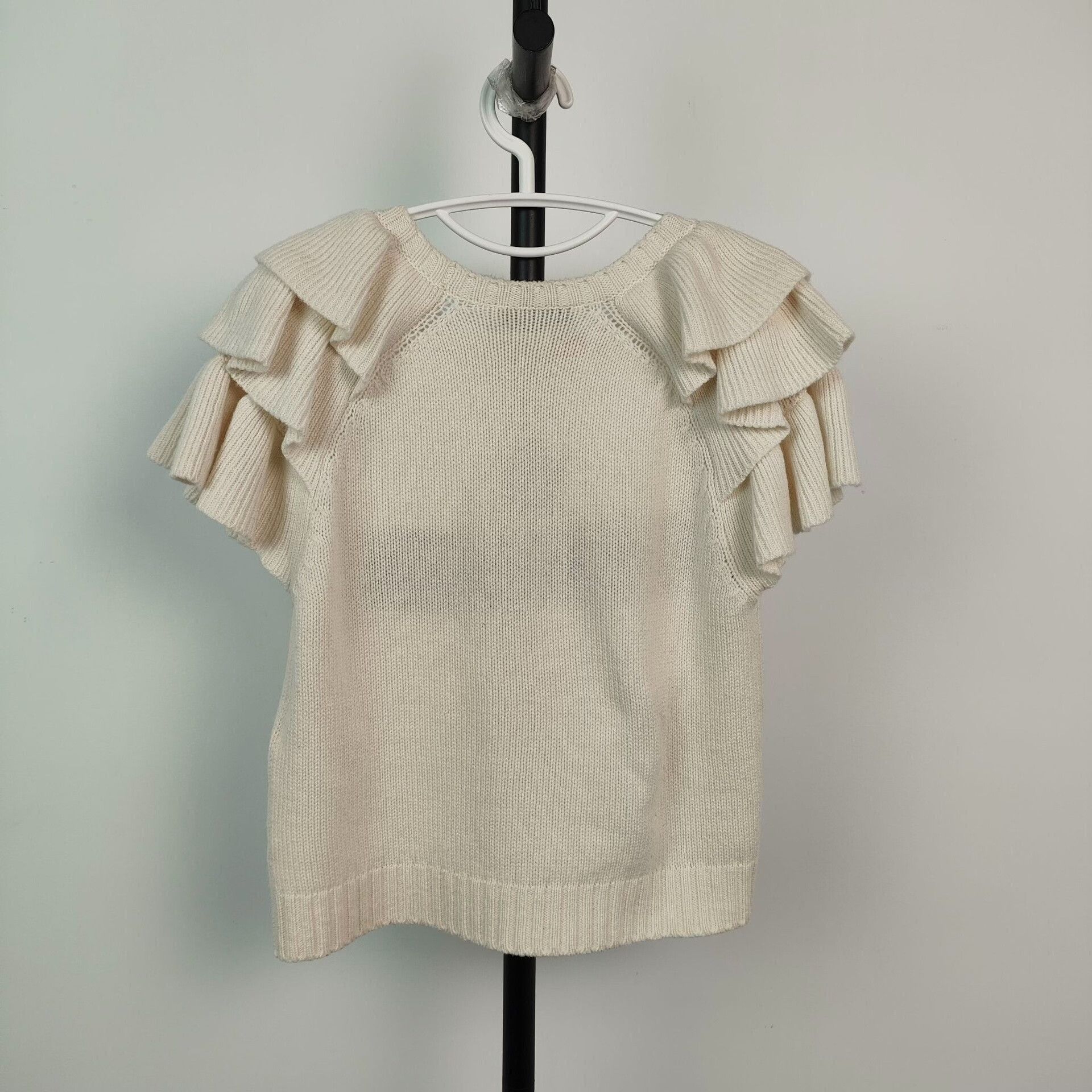 Dior Dior 23SS Star Ruffle White Knit Short Sleeve Size S / US 4 / IT 40 - 2 Thumbnail