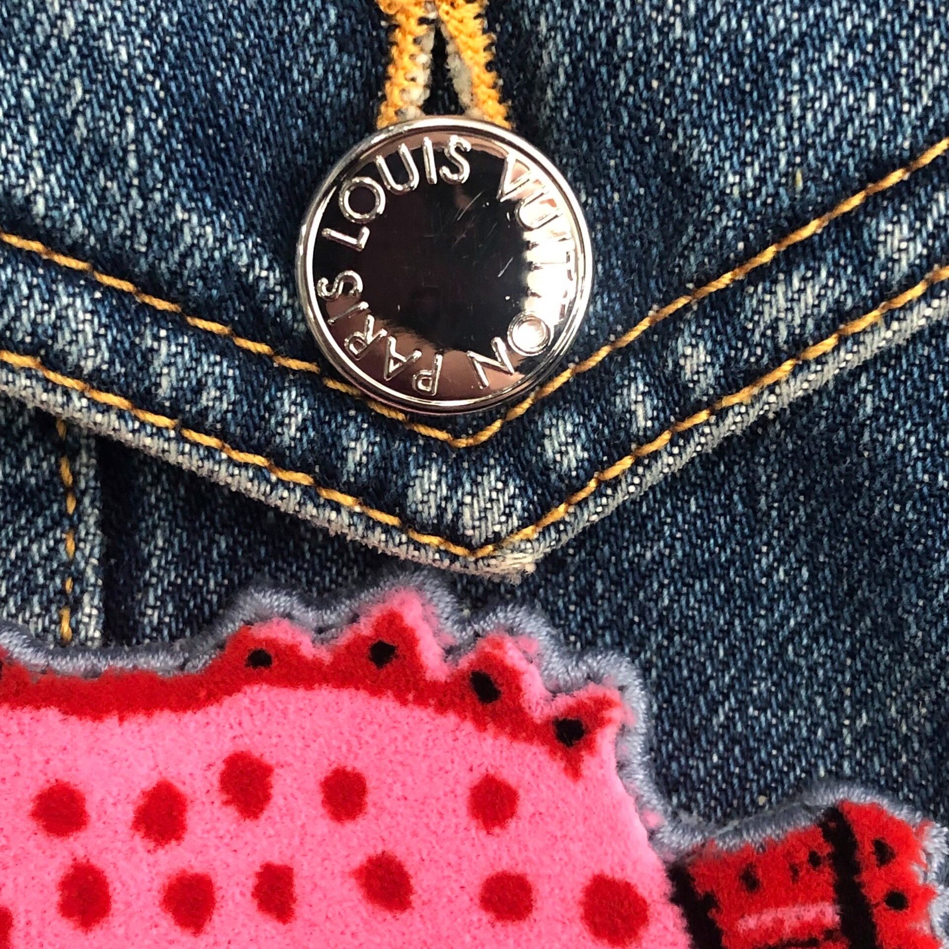 Louis Vuitton Louis Vuitton x Yayoi Kusama Denim Jacket Size XXS / US 00 / IT 34 - 4 Thumbnail