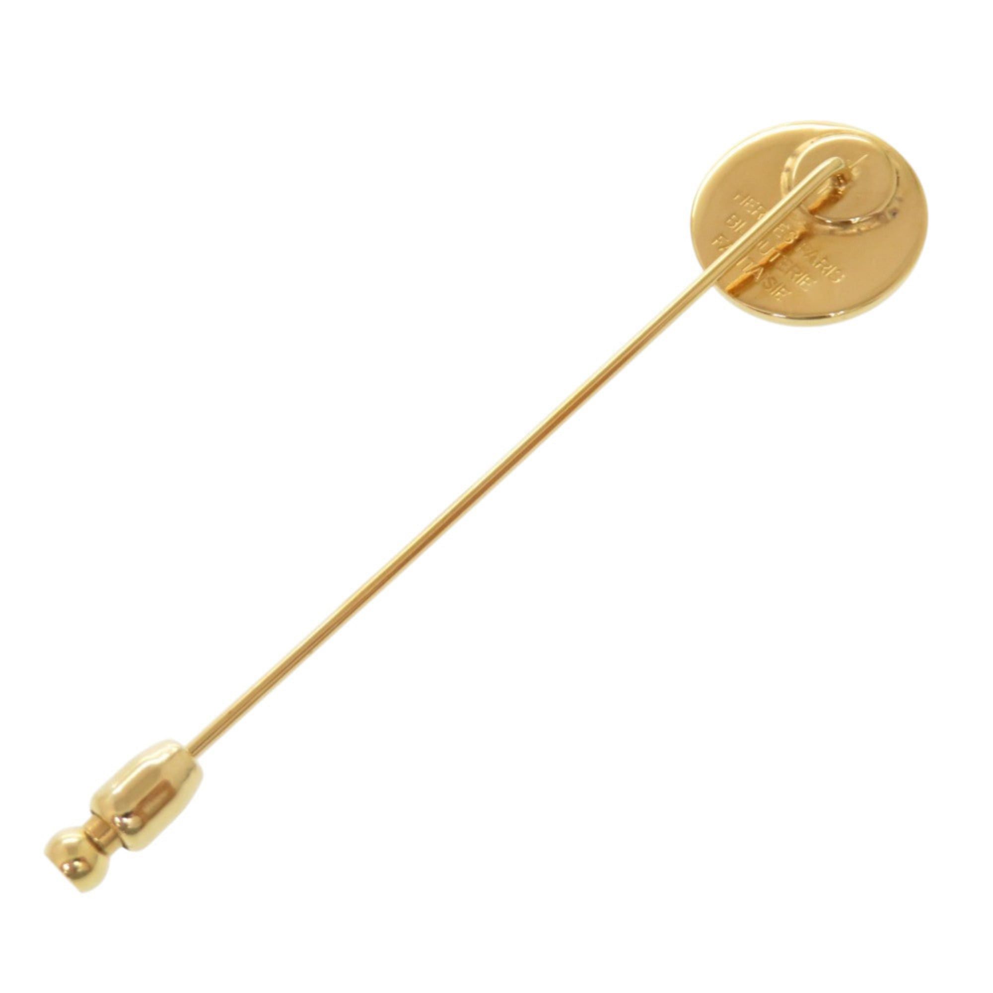 Hermes Like new Hermes Serie gold pin brooch accessory 0147 Size ONE SIZE - 2 Thumbnail