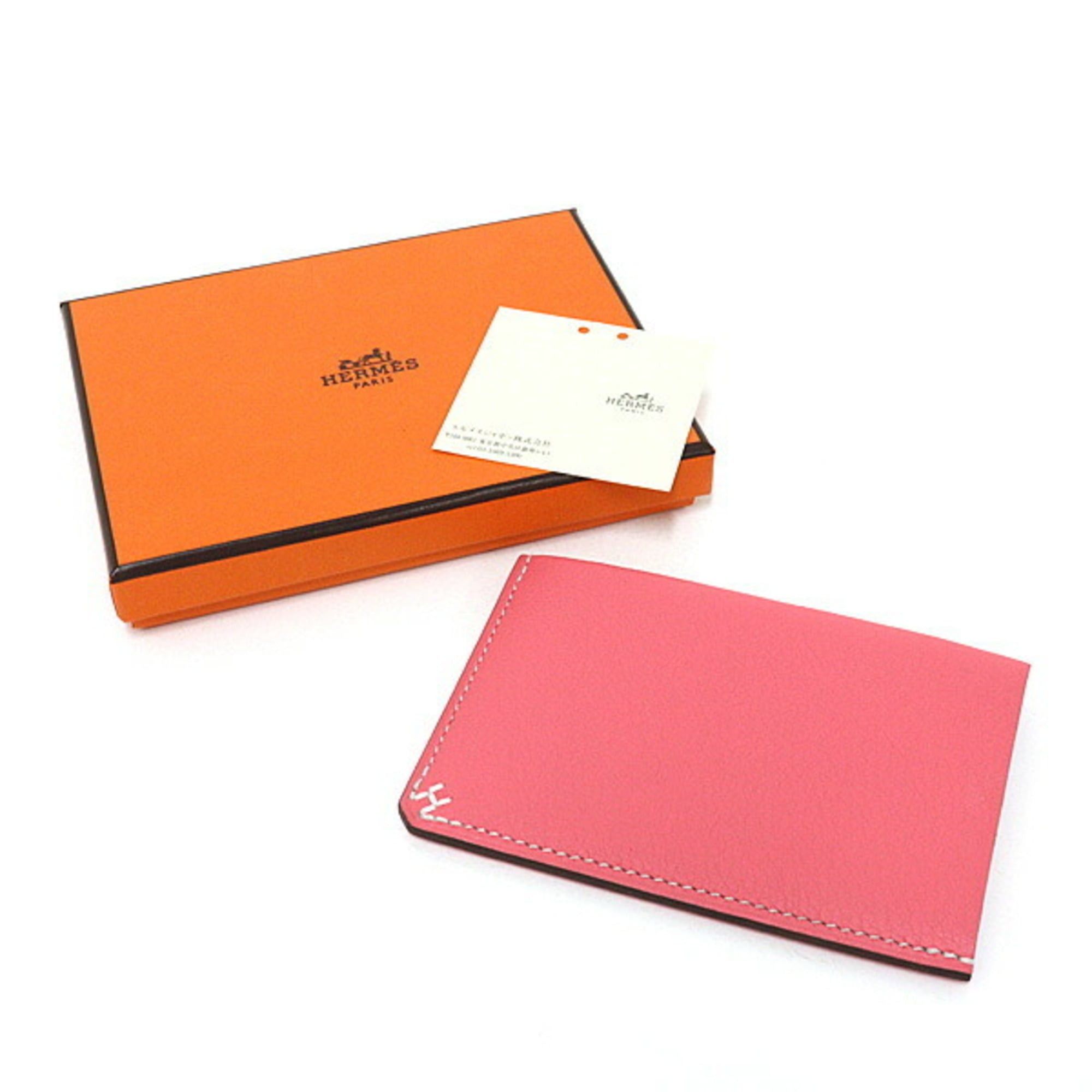 Hermes Hermes card case H Serie Veau Evercolor Rose Azalee W stamp (made in 2024) Stitch Size ONE SIZE - 6 Thumbnail