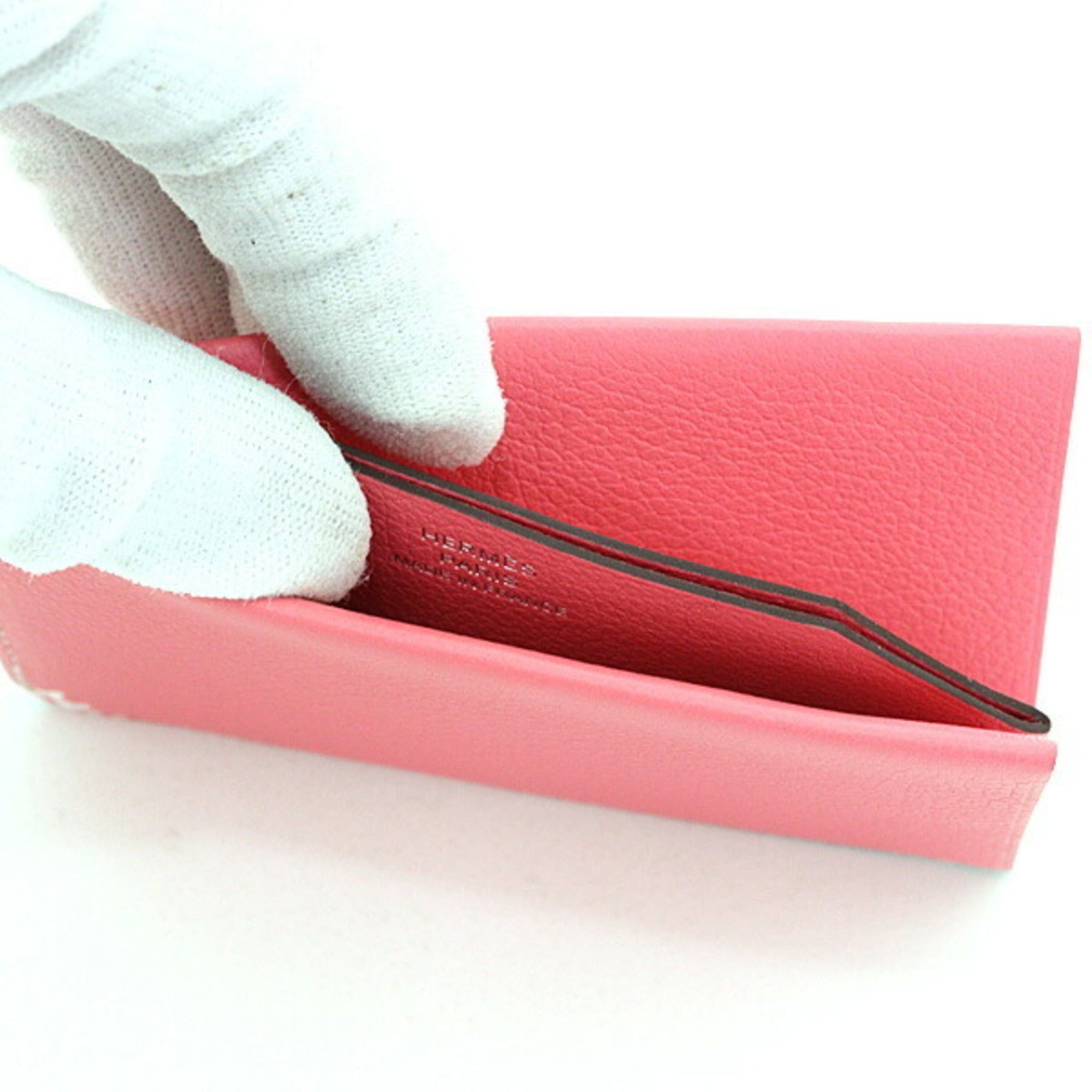 Hermes Hermes card case H Serie Veau Evercolor Rose Azalee W stamp (made in 2024) Stitch Size ONE SIZE - 2 Thumbnail