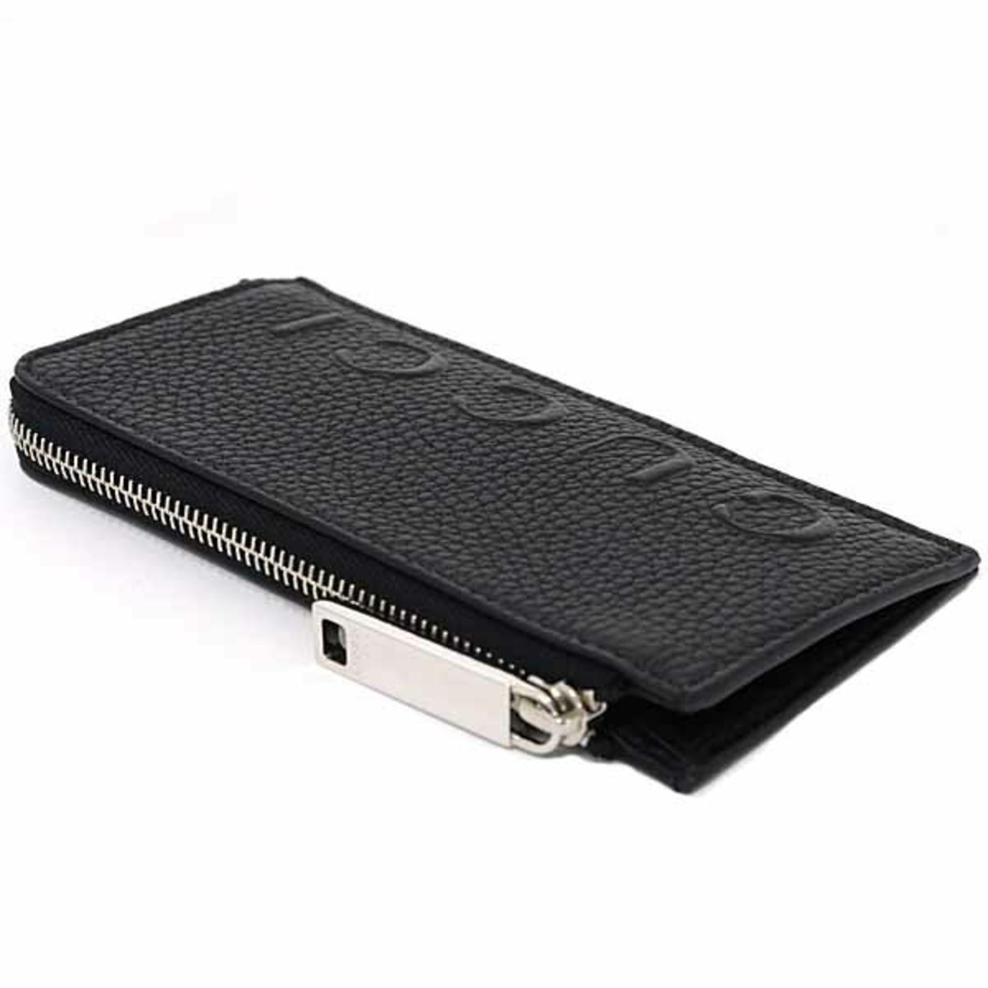 Gucci Gucci Zip Card Case Coin Fragment Black Grain Leather 835073 Unused Size ONE SIZE - 4 Thumbnail