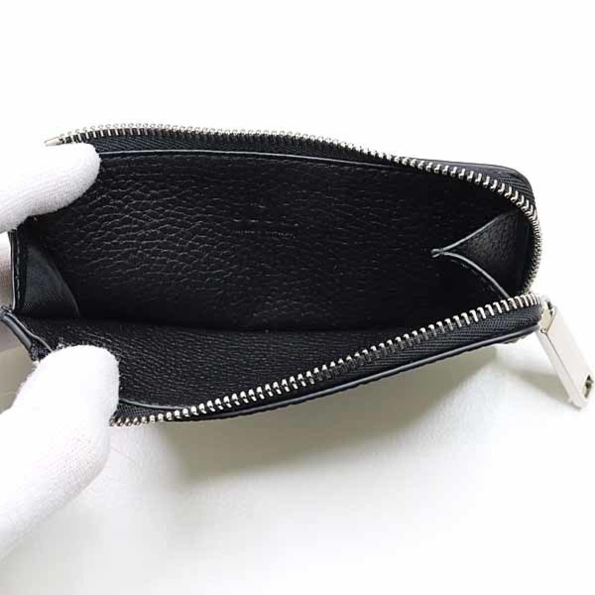 Gucci Gucci Zip Card Case Coin Fragment Black Grain Leather 835073 Unused Size ONE SIZE - 6 Thumbnail