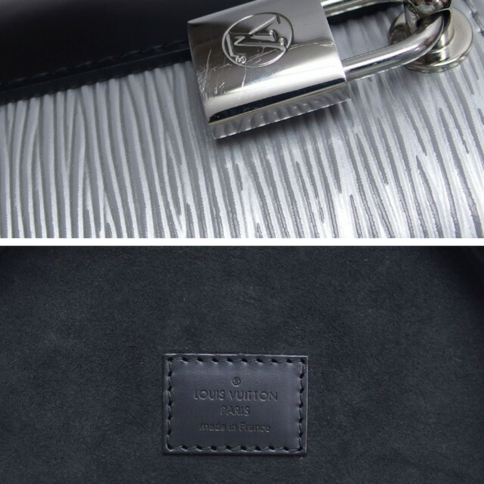 Louis Vuitton Louis Vuitton Epi Cannes Handbag Silver x Black M55316 Size ONE SIZE - 12 Thumbnail