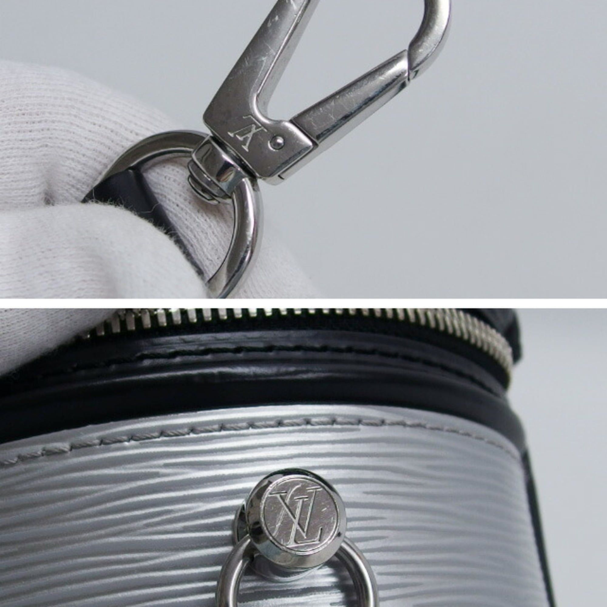 Louis Vuitton Louis Vuitton Epi Cannes Handbag Silver x Black M55316 Size ONE SIZE - 10 Thumbnail