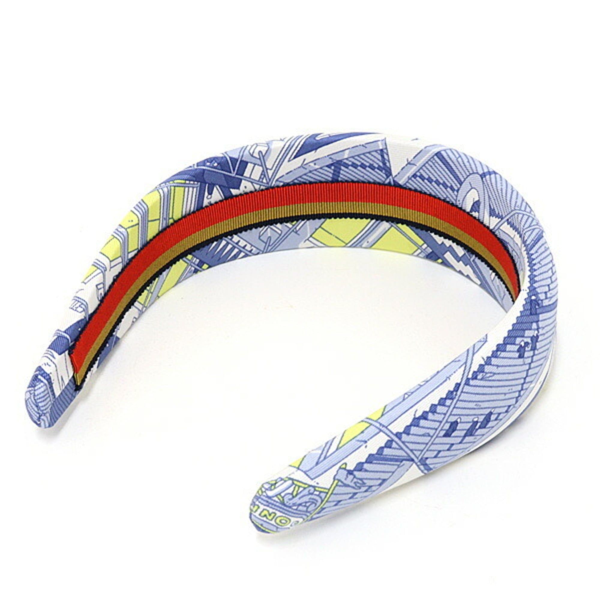 Hermes Hermes Hermès "Legend of the Winged Horse" headband, light blue silk twill, 4.5cm wide, hair accessory Size ONE SIZE - 2 Thumbnail