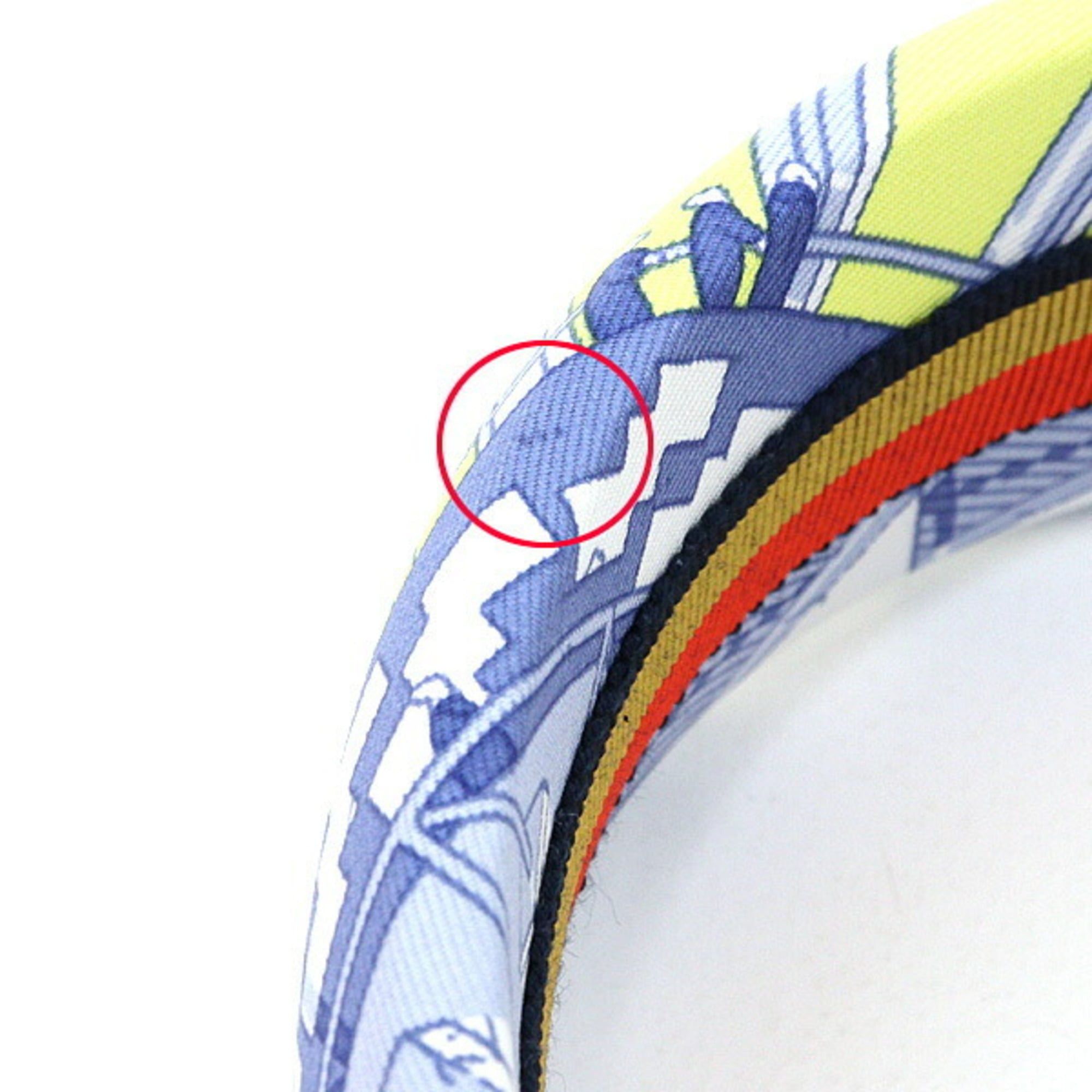 Hermes Hermes Hermès "Legend of the Winged Horse" headband, light blue silk twill, 4.5cm wide, hair accessory Size ONE SIZE - 5 Thumbnail
