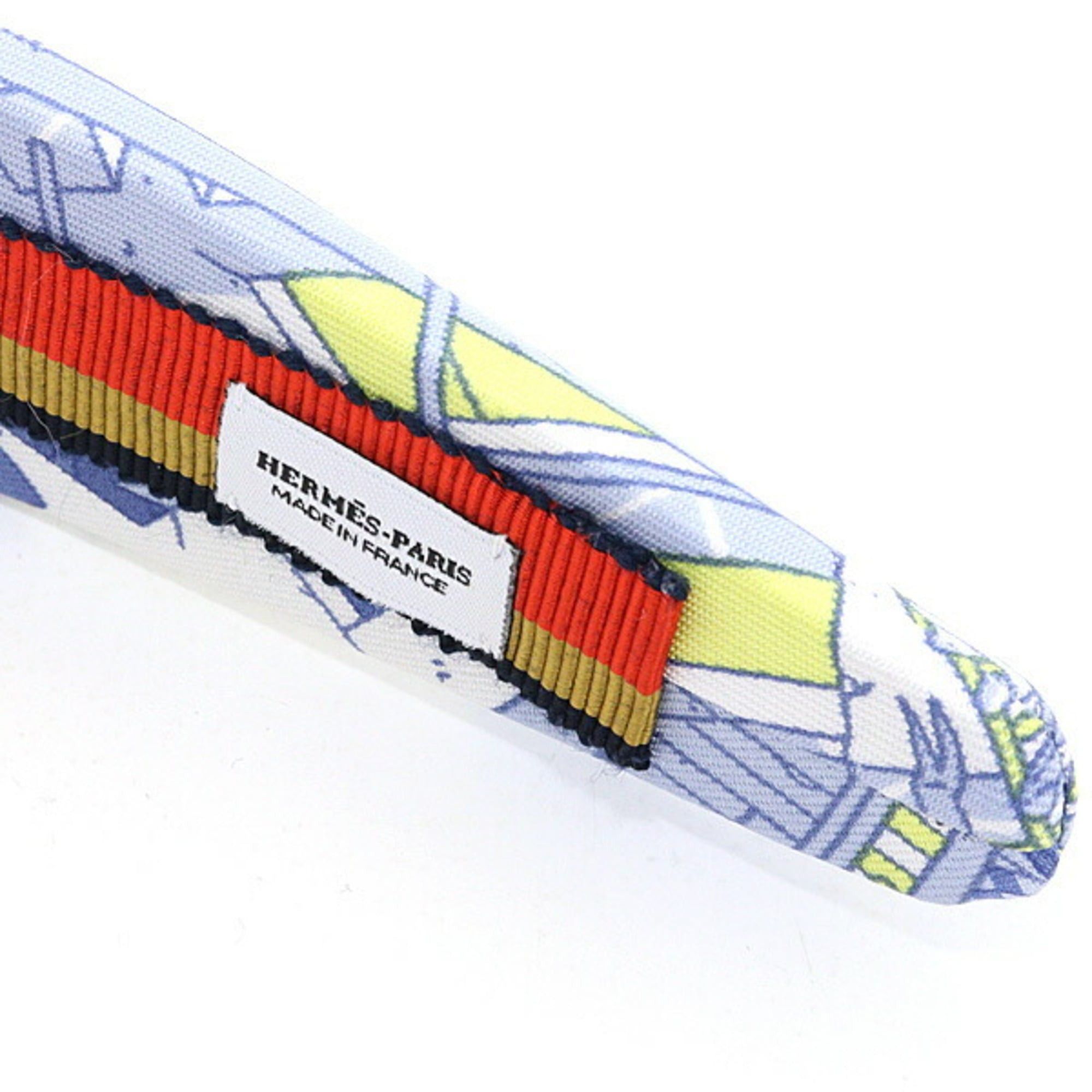 Hermes Hermes Hermès "Legend of the Winged Horse" headband, light blue silk twill, 4.5cm wide, hair accessory Size ONE SIZE - 3 Thumbnail