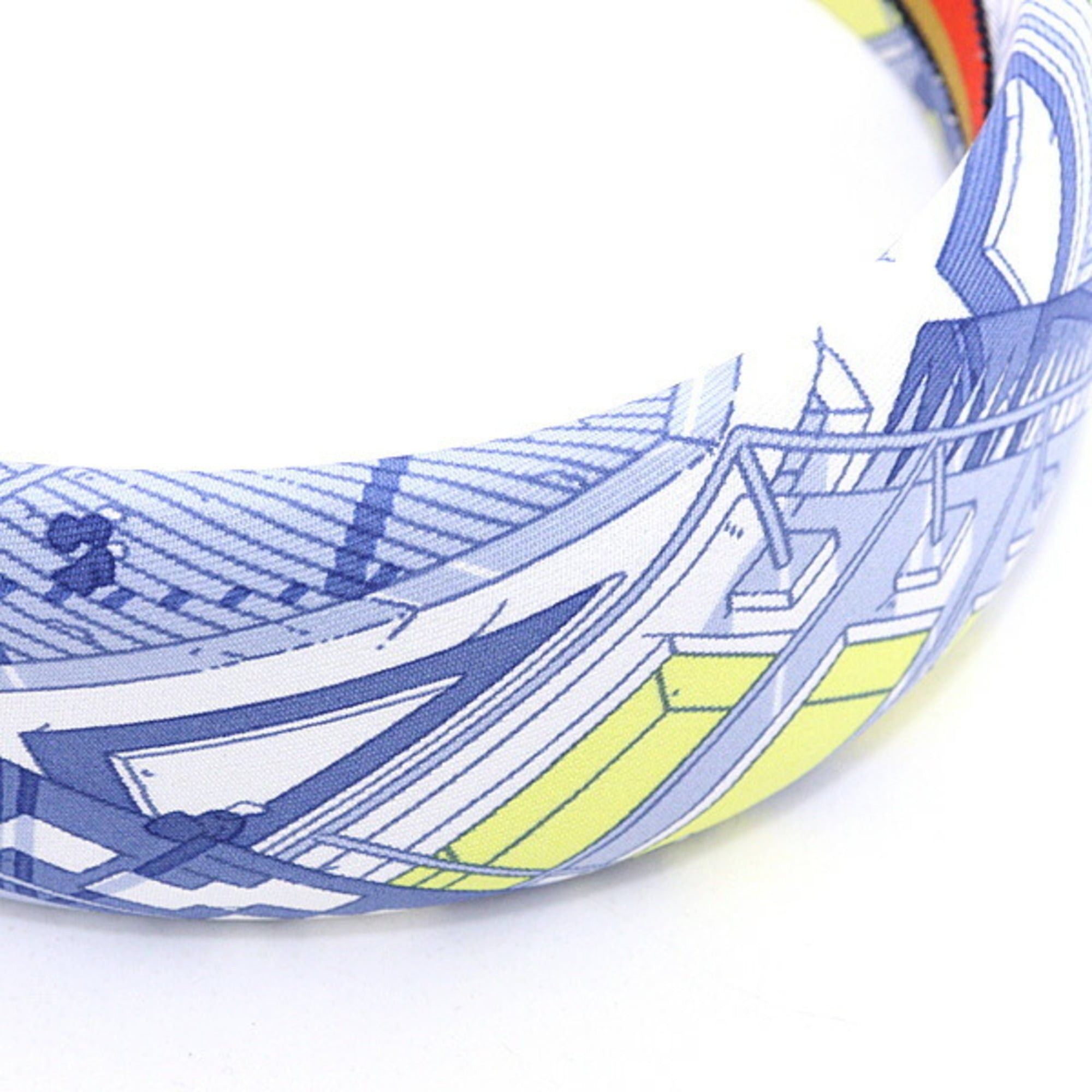 Hermes Hermes Hermès "Legend of the Winged Horse" headband, light blue silk twill, 4.5cm wide, hair accessory Size ONE SIZE - 4 Thumbnail