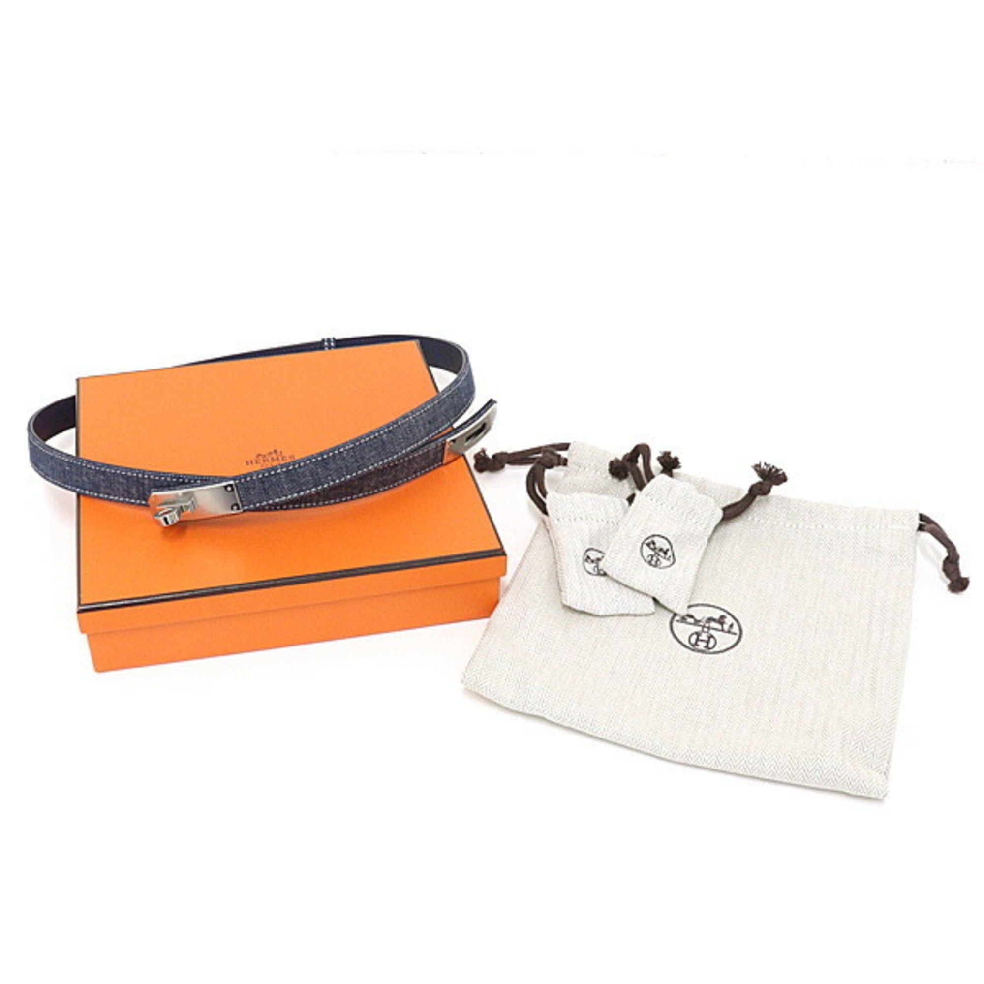 Hermes HERMES Women's Belt Kelly Jean 18 PM Epson Denim Blue W Stamp Unused Size ONE SIZE - 6 Thumbnail