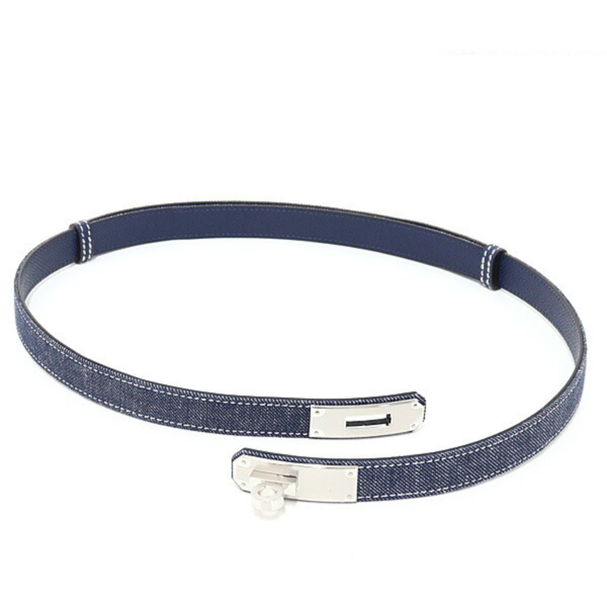 Hermes HERMES Women's Belt Kelly Jean 18 PM Epson Denim Blue W Stamp Unused Size ONE SIZE - 3 Thumbnail