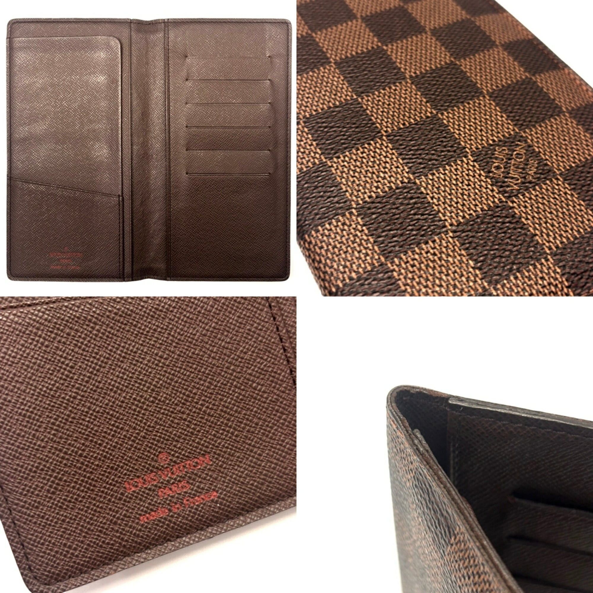 Louis Vuitton Louis Vuitton Porte Valeur Carte Credit Damier Ebene Brown Long Wallet N61823 LOUIS VUITTON Size ONE SIZE - 4 Thumbnail