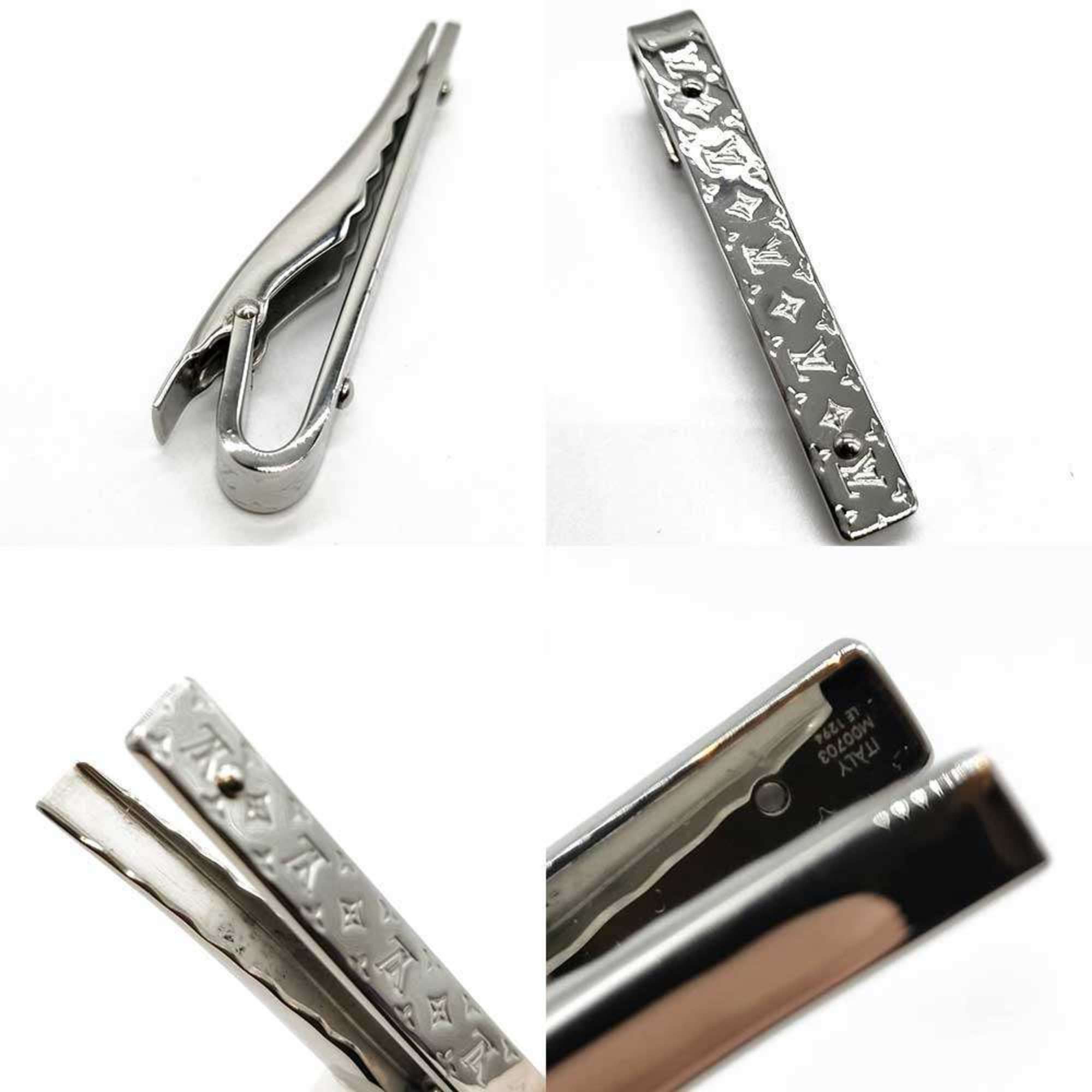 Louis Vuitton Louis Vuitton Monogram Bold Tie Clip, Silver Metal, M00703 Size ONE SIZE - 3 Thumbnail