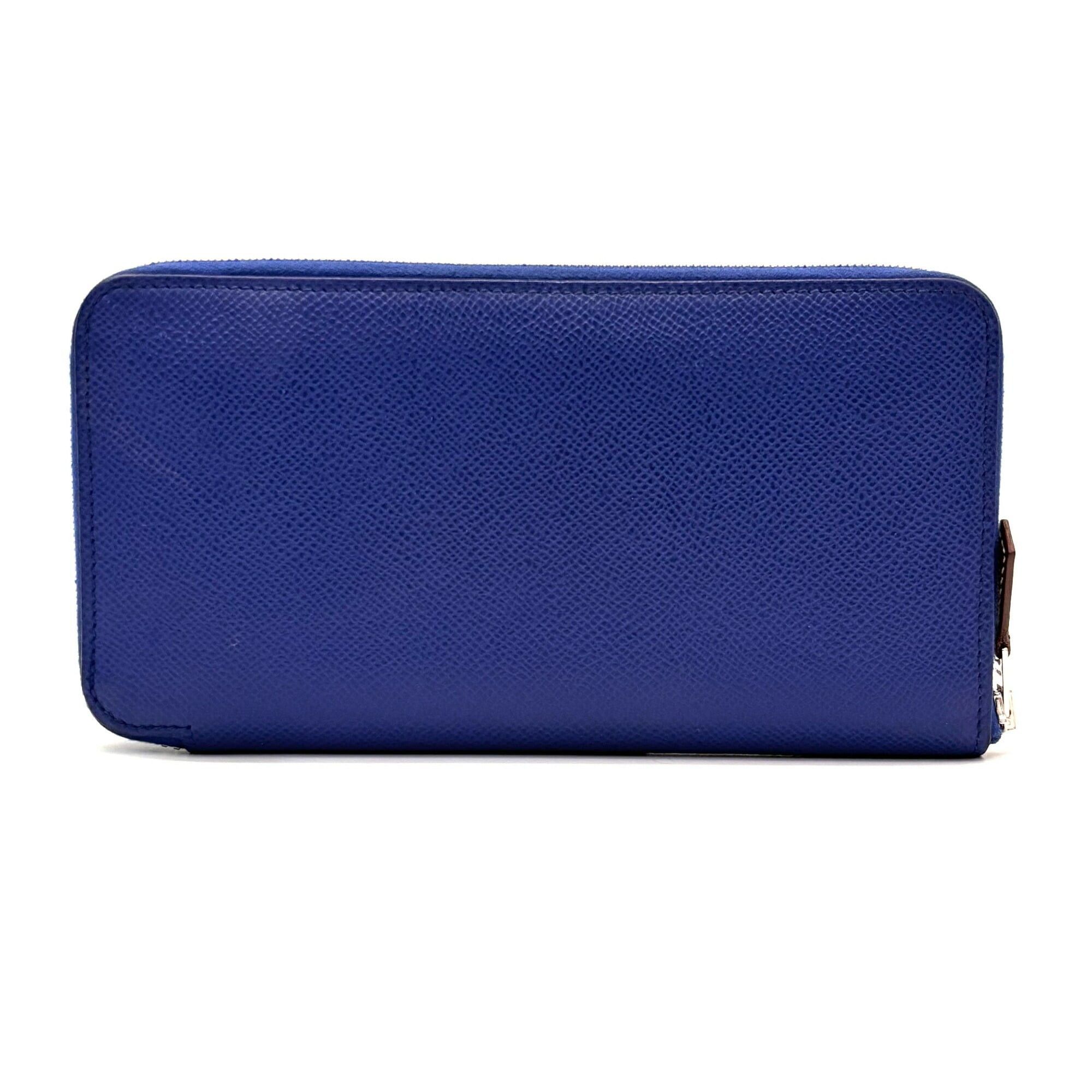 Hermes Hermes Hermès Azap Long Silk-In Epsom Leather Round Zip Wallet in Blue Size ONE SIZE - 2 Thumbnail