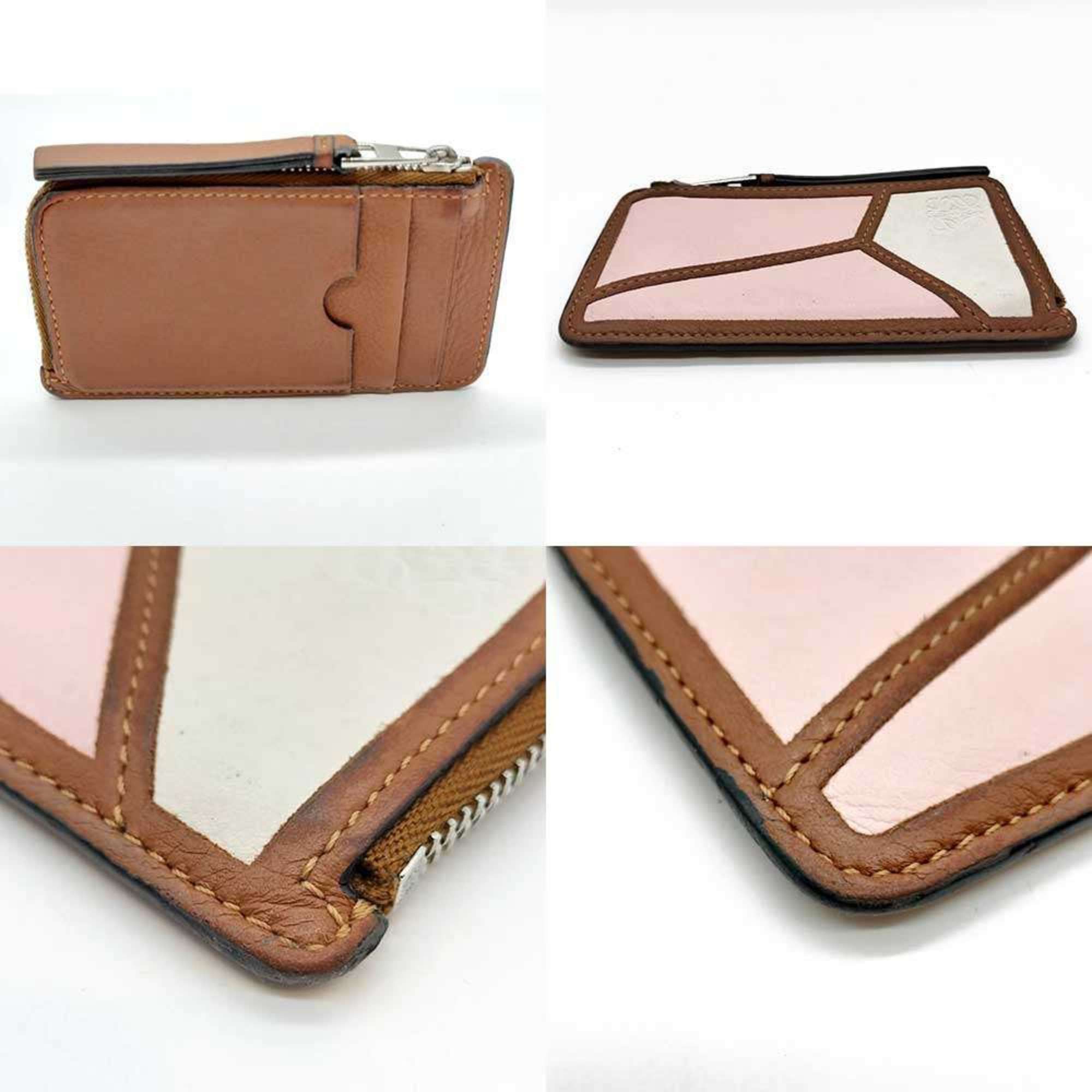 Loewe LOEWE Puzzle Coin Card Holder Fragment Case Mini Pink Leather Size ONE SIZE - 2 Thumbnail